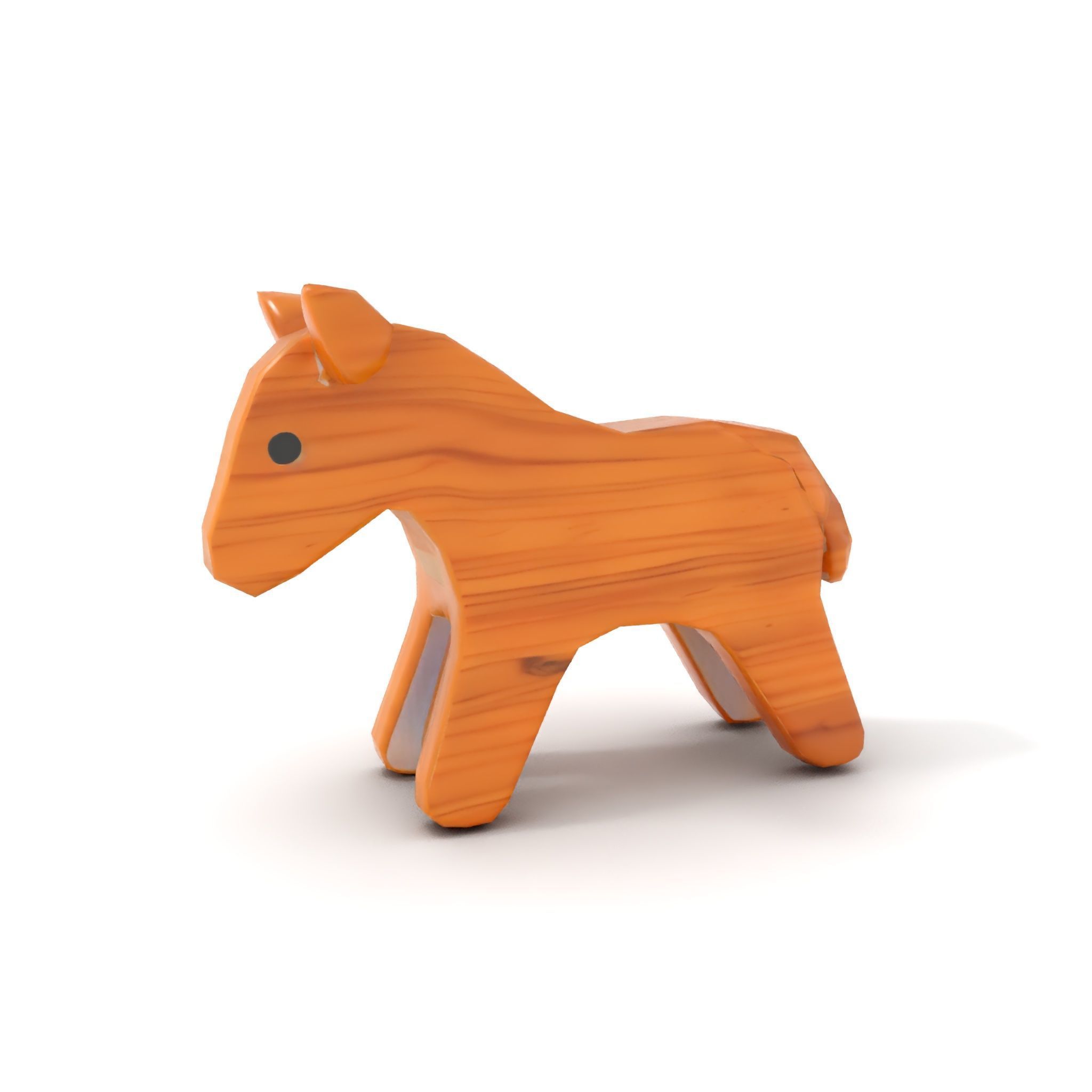 Wooden Horse Toy D Model Pack Low-poly 3D model_7