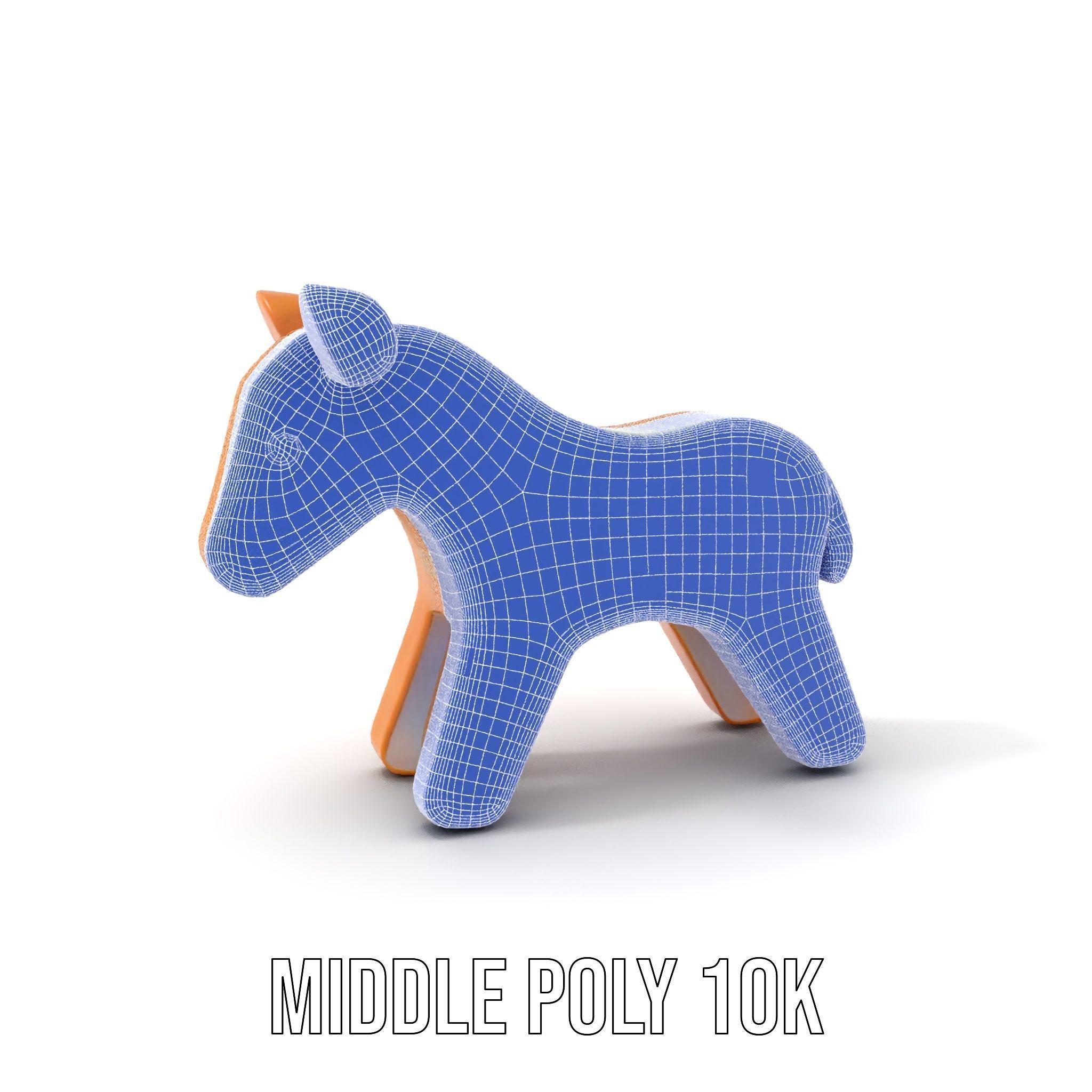 Wooden Horse Toy D Model Pack Low-poly 3D model_16