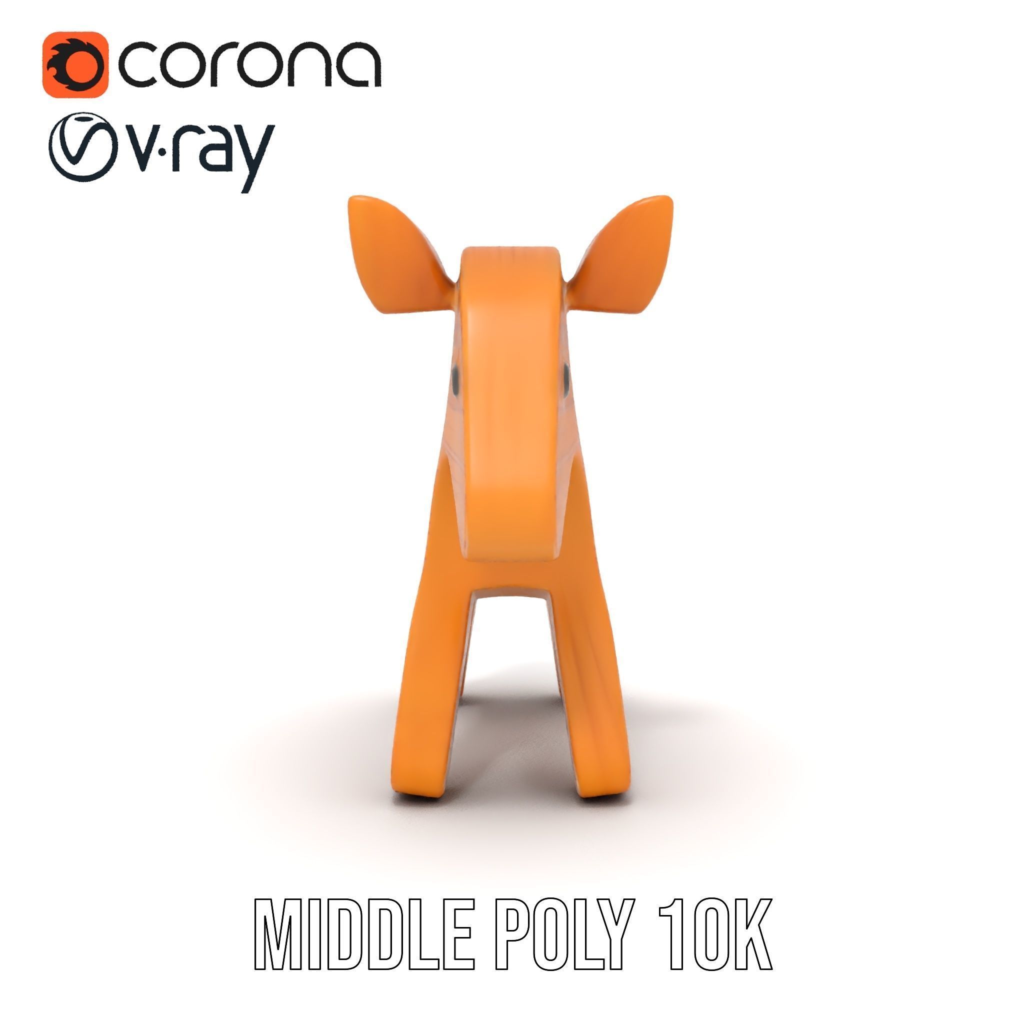 Wooden Horse Toy D Model Pack Low-poly 3D model_13