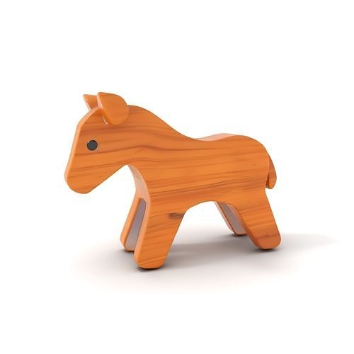 Wooden Horse Toy D Model Pack Low-poly 3D model