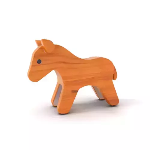 Wooden Horse Toy D Model Pack