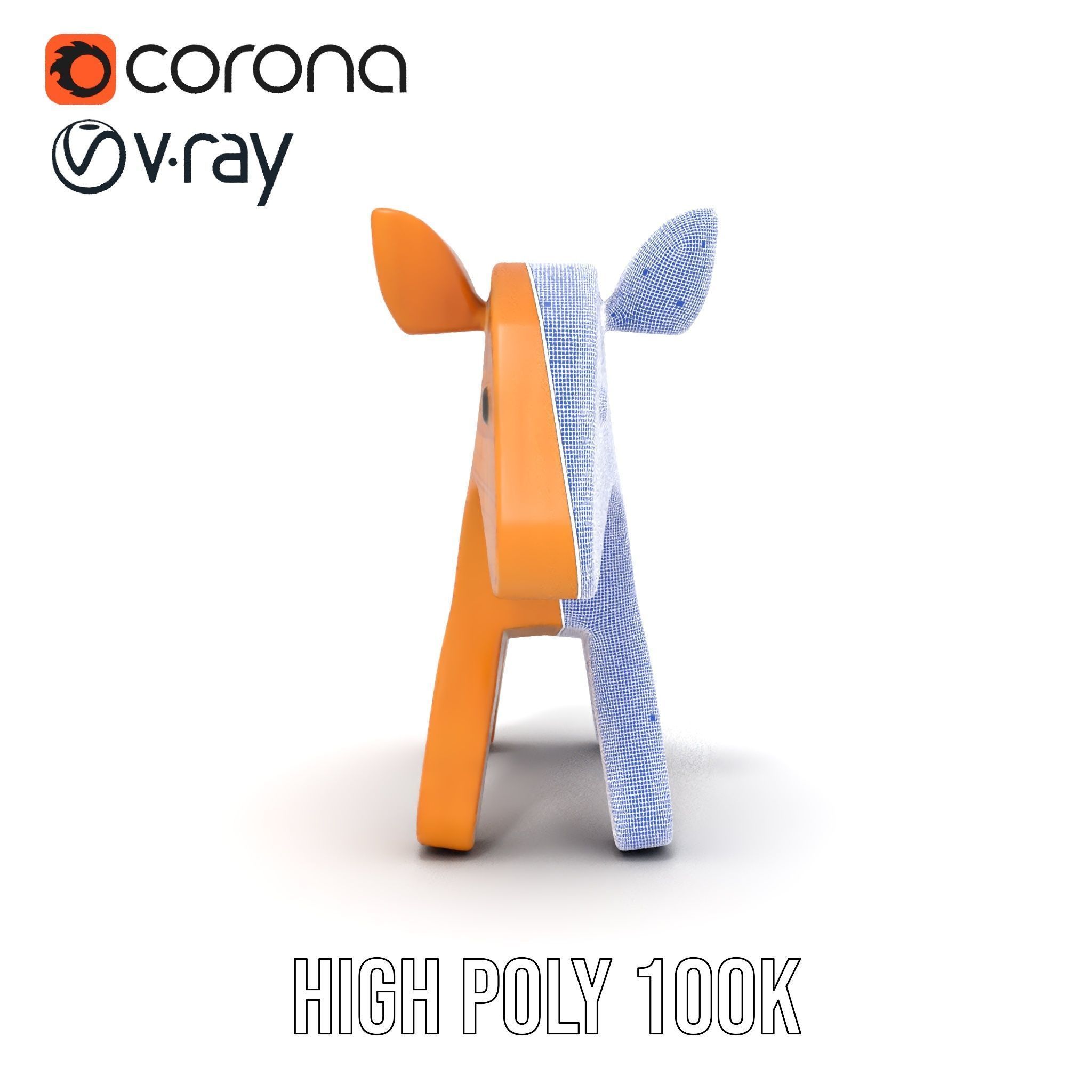 Wooden Horse Toy D Model Pack Low-poly 3D model_34