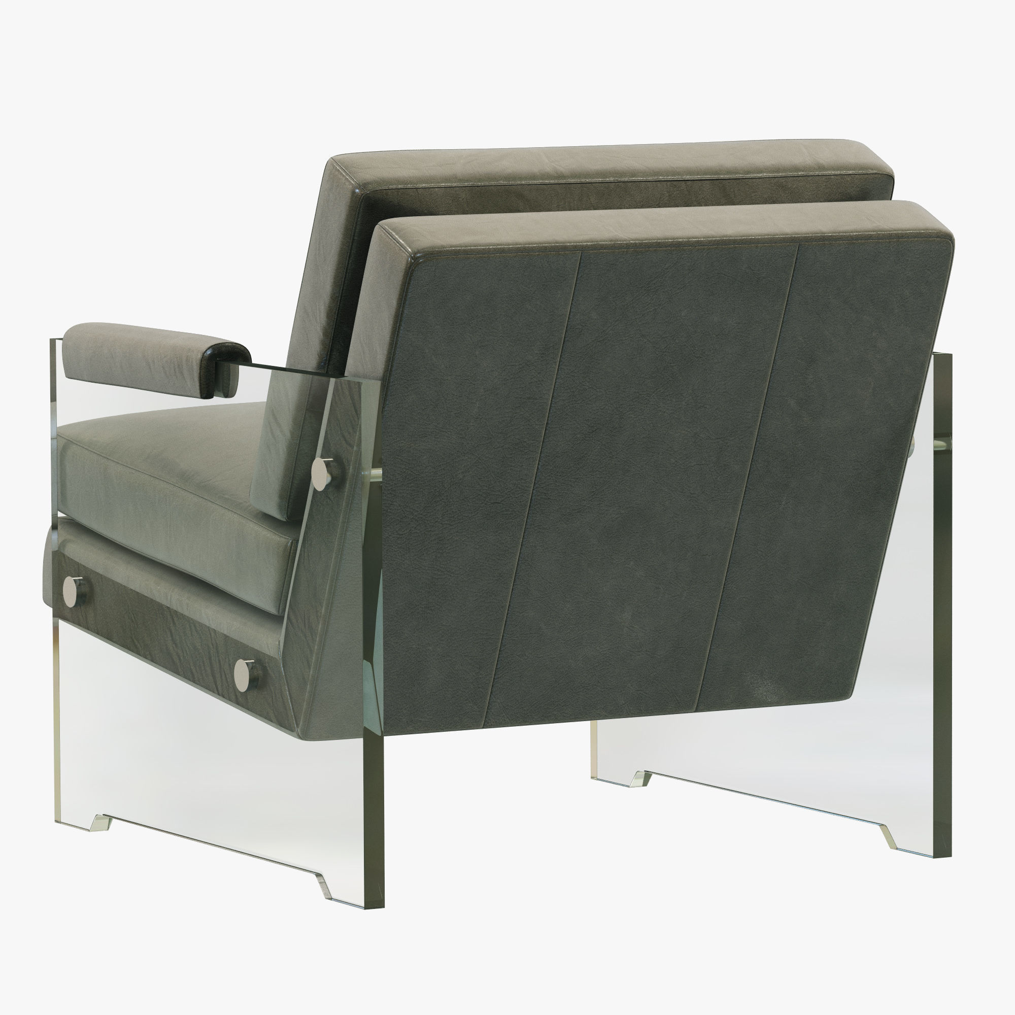 RH Modern Luca Leather Chair 3D model_1