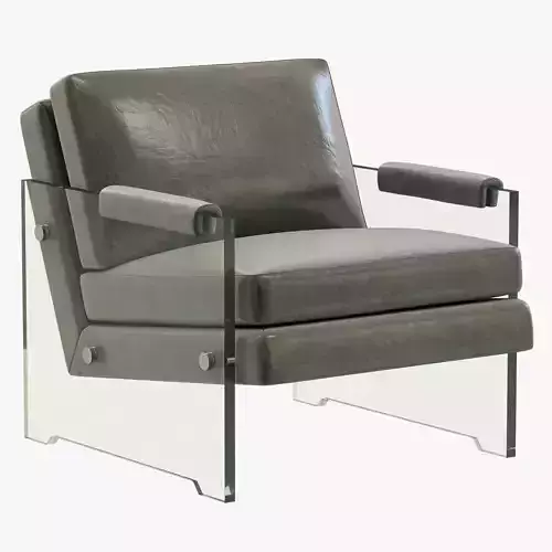 RH Modern Luca Leather Chair 3D model