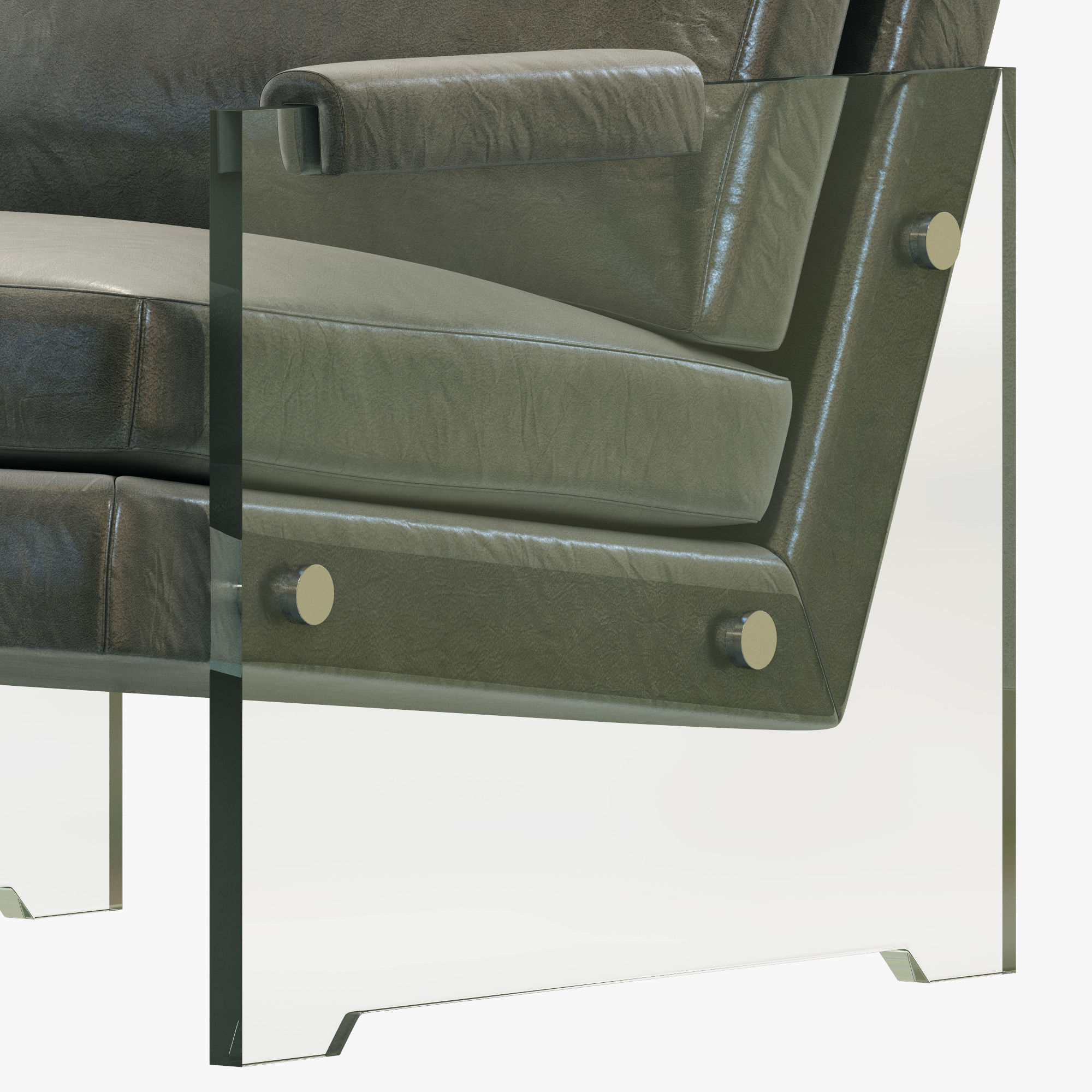 RH Modern Luca Leather Chair 3D model_5