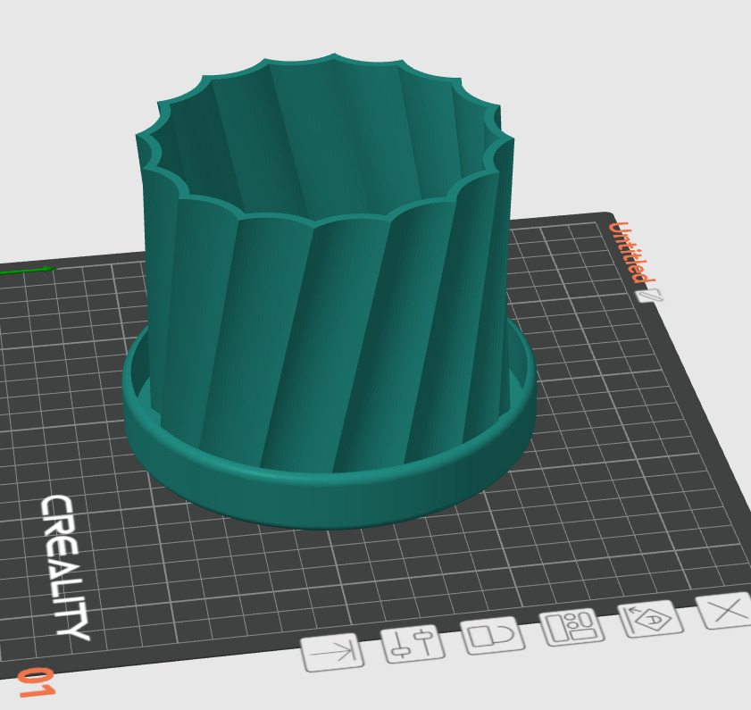 Twisted Spiral Flower Pot  3D print model_4