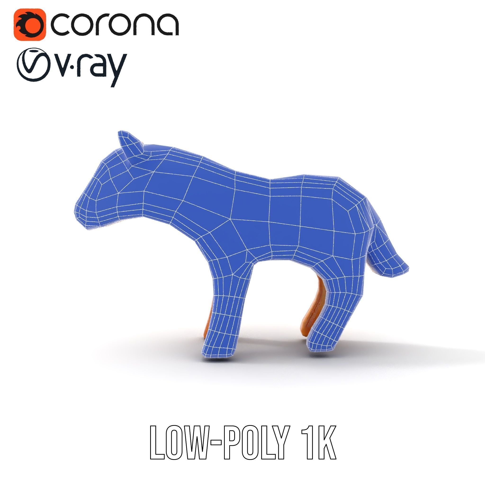 Wooden Animal Toy Model Pack Low-poly 3D model_25