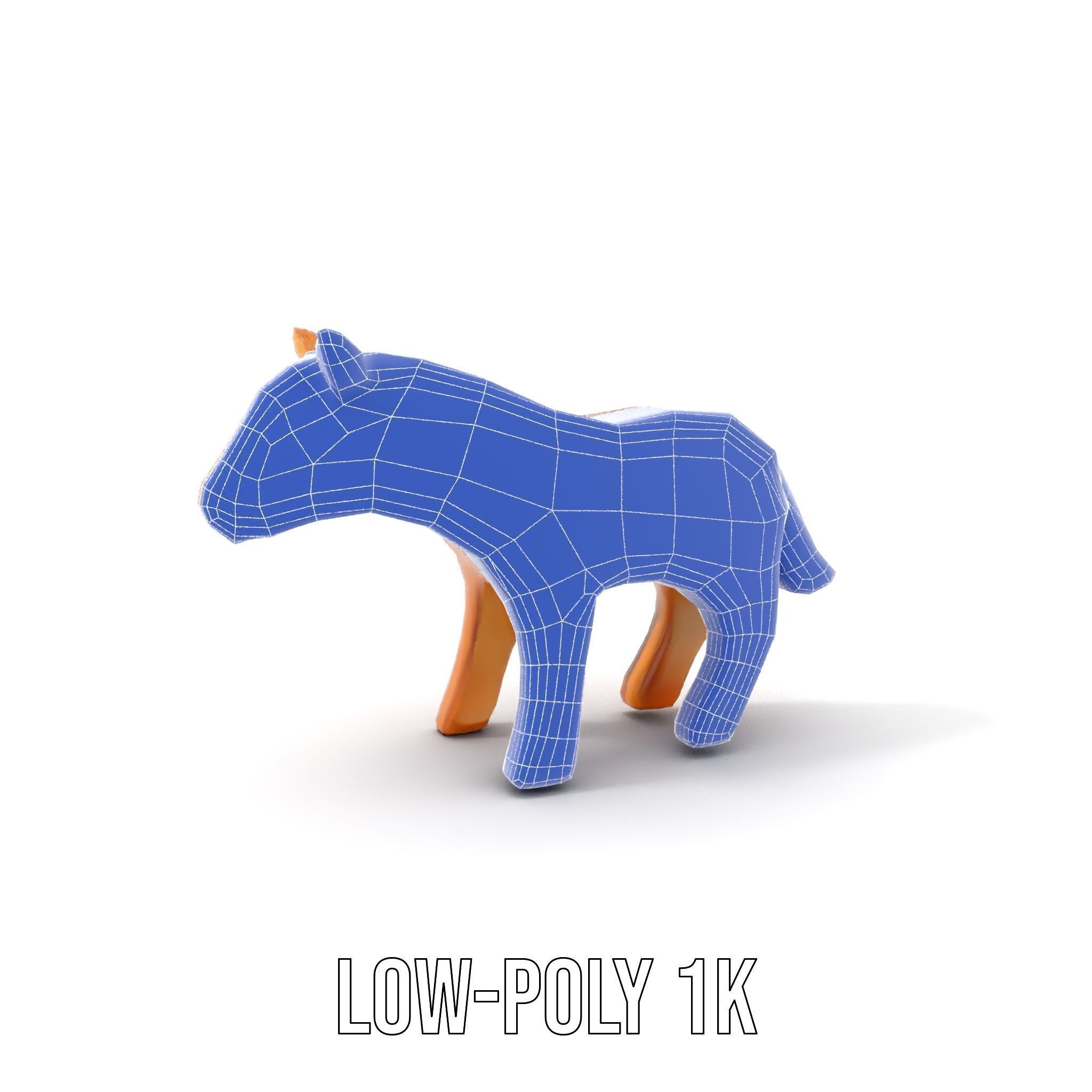 Wooden Animal Toy Model Pack Low-poly 3D model_16