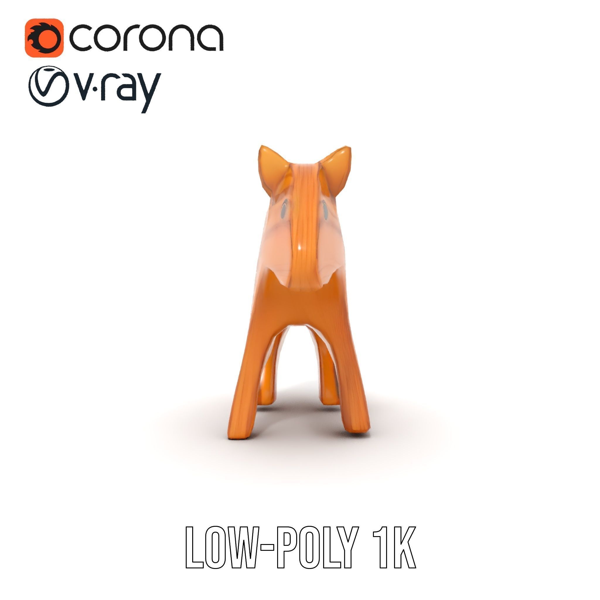 Wooden Animal Toy Model Pack Low-poly 3D model_22