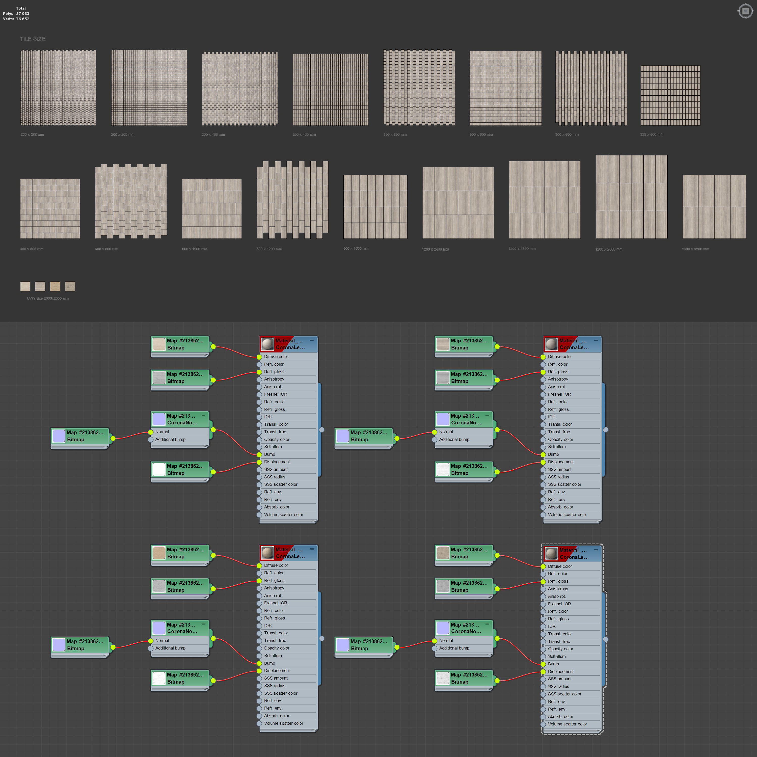 Travertine Porcelain tiles - set 04 Texture_7