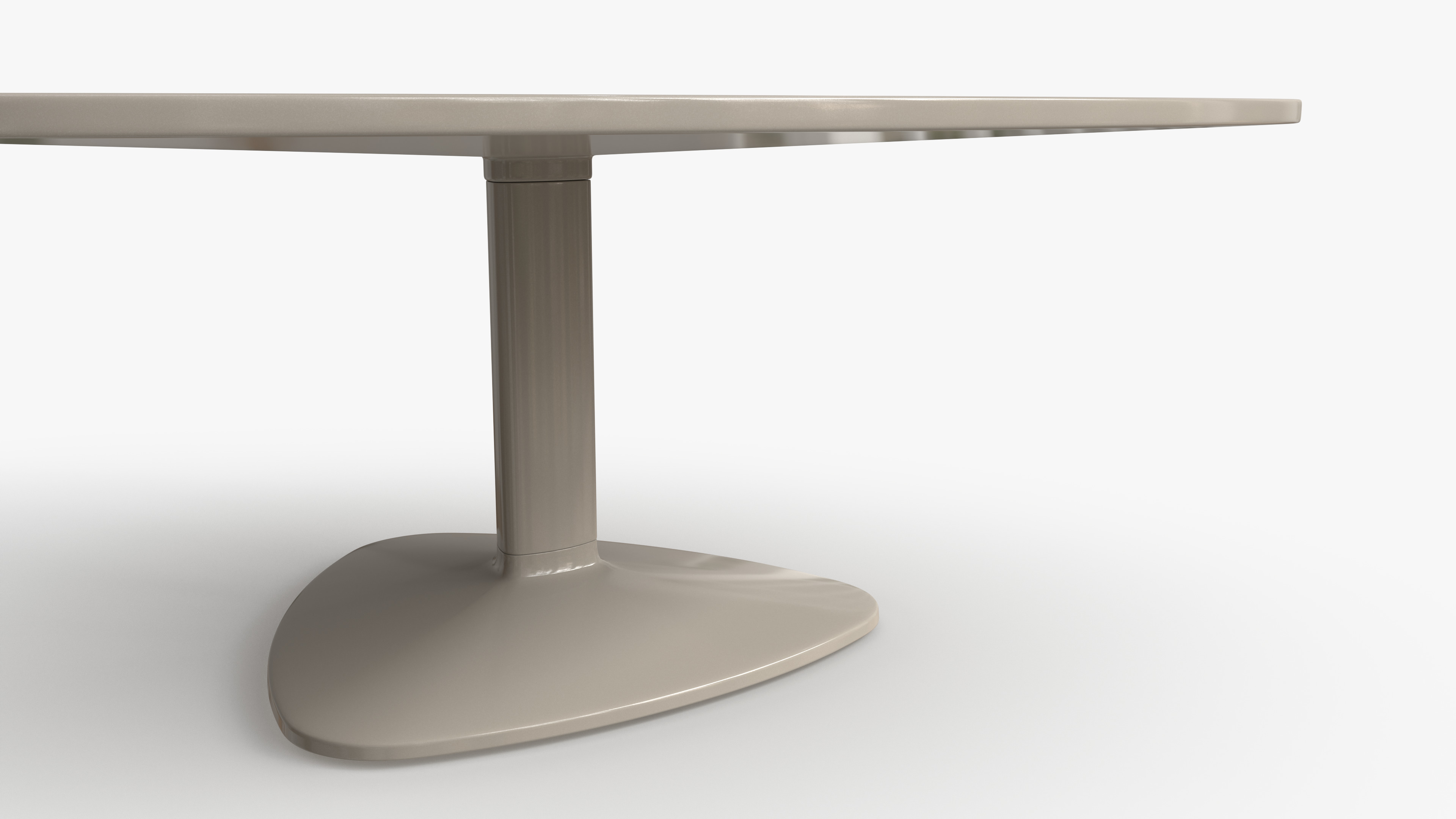 Table With Rounded Corners Low-poly 3D model_4
