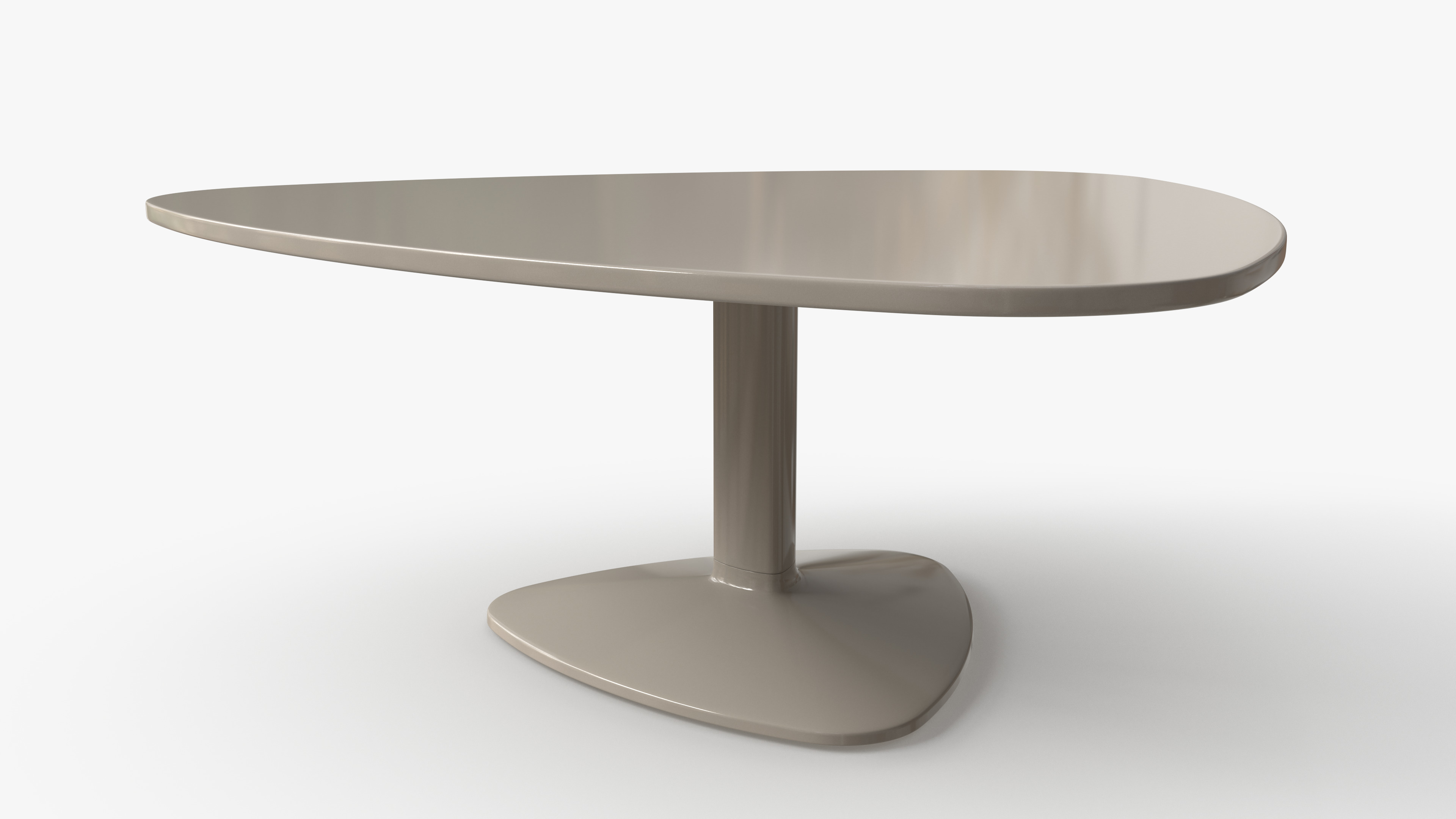 Table With Rounded Corners Low-poly 3D model_2