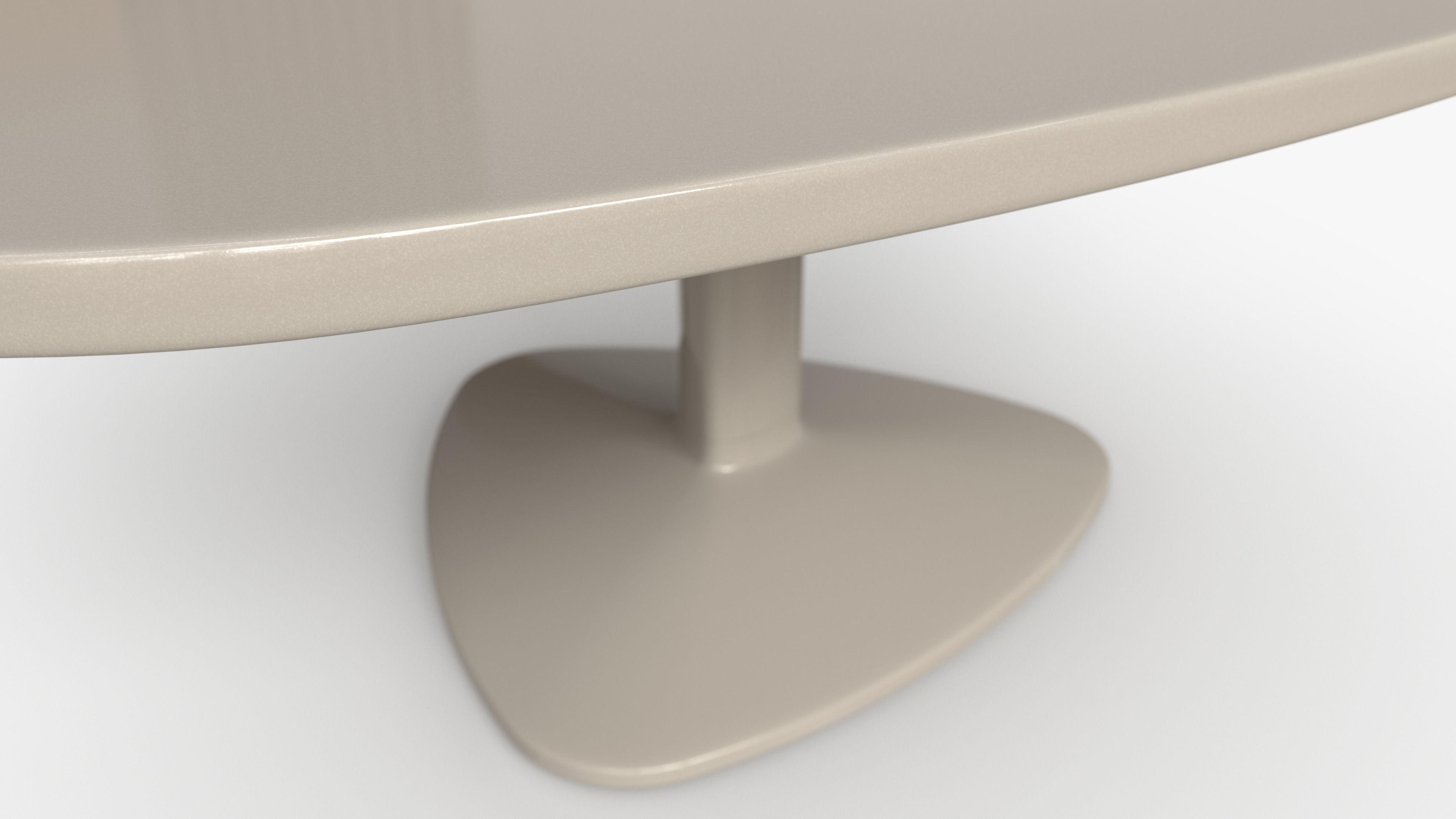 Table With Rounded Corners Low-poly 3D model_3
