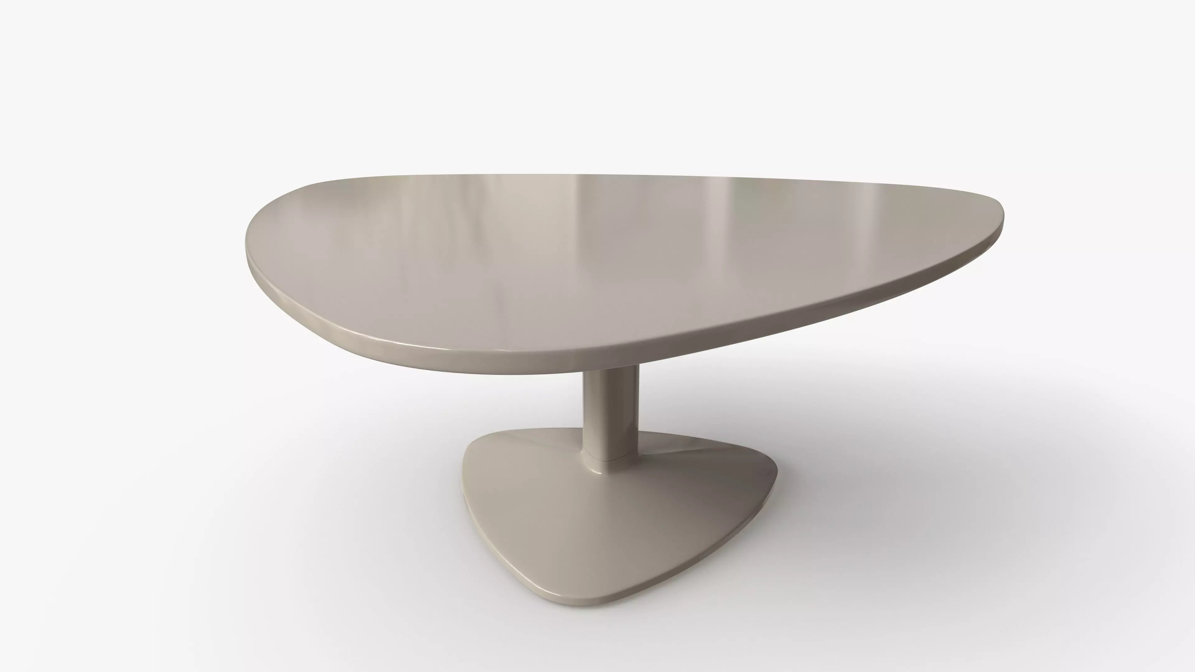 Table With Rounded Corners Low-poly 3D model_0