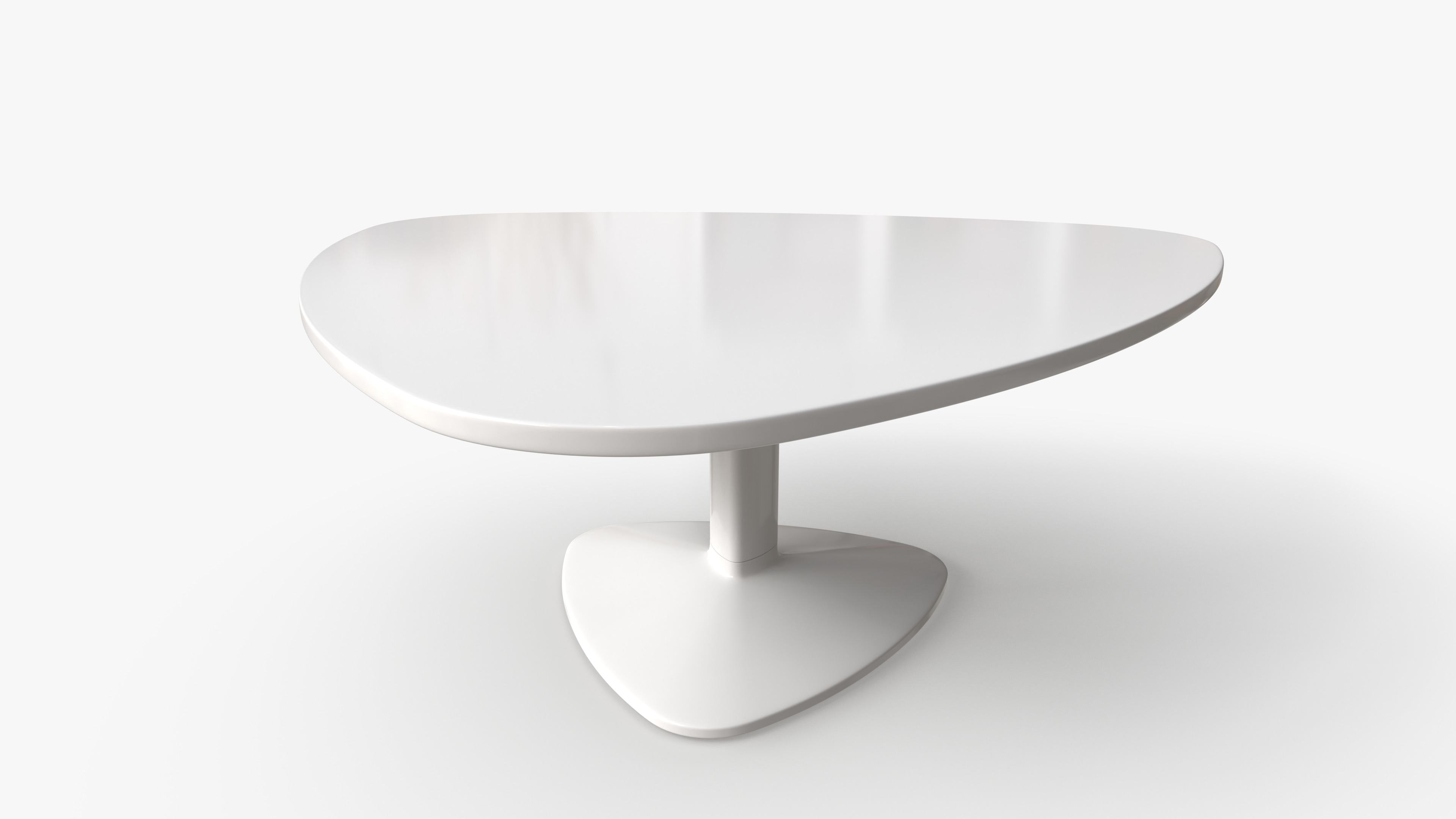 Table With Rounded Corners Low-poly 3D model_7