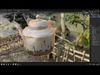  Indian Chai Kettle with Glass Low-poly 3D model_1