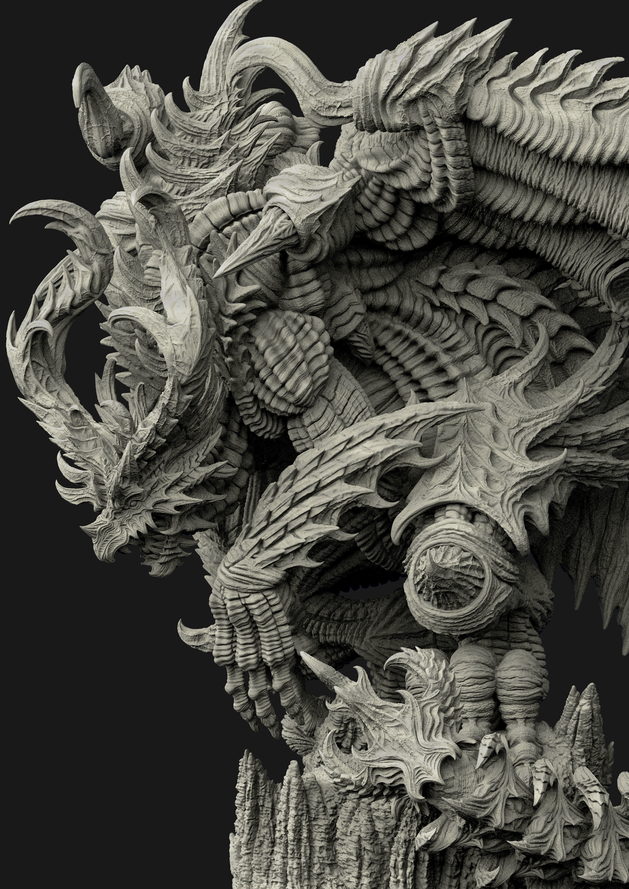 dragon figure game toy 3D assets 3D print model 3D print model_5