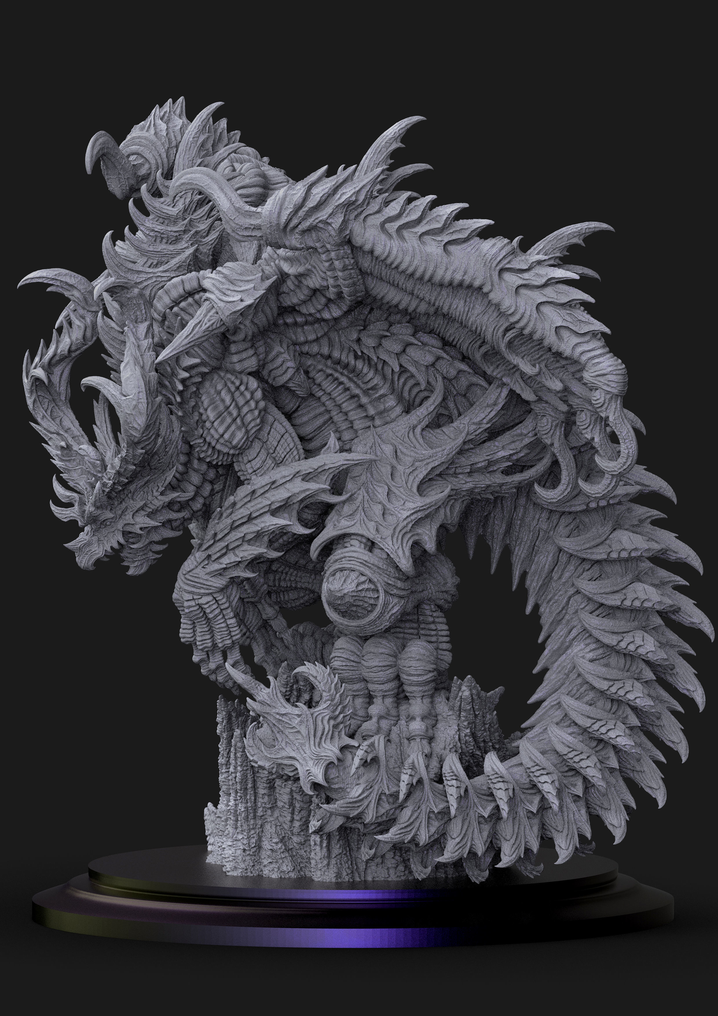 dragon figure game toy 3D assets 3D print model 3D print model_1