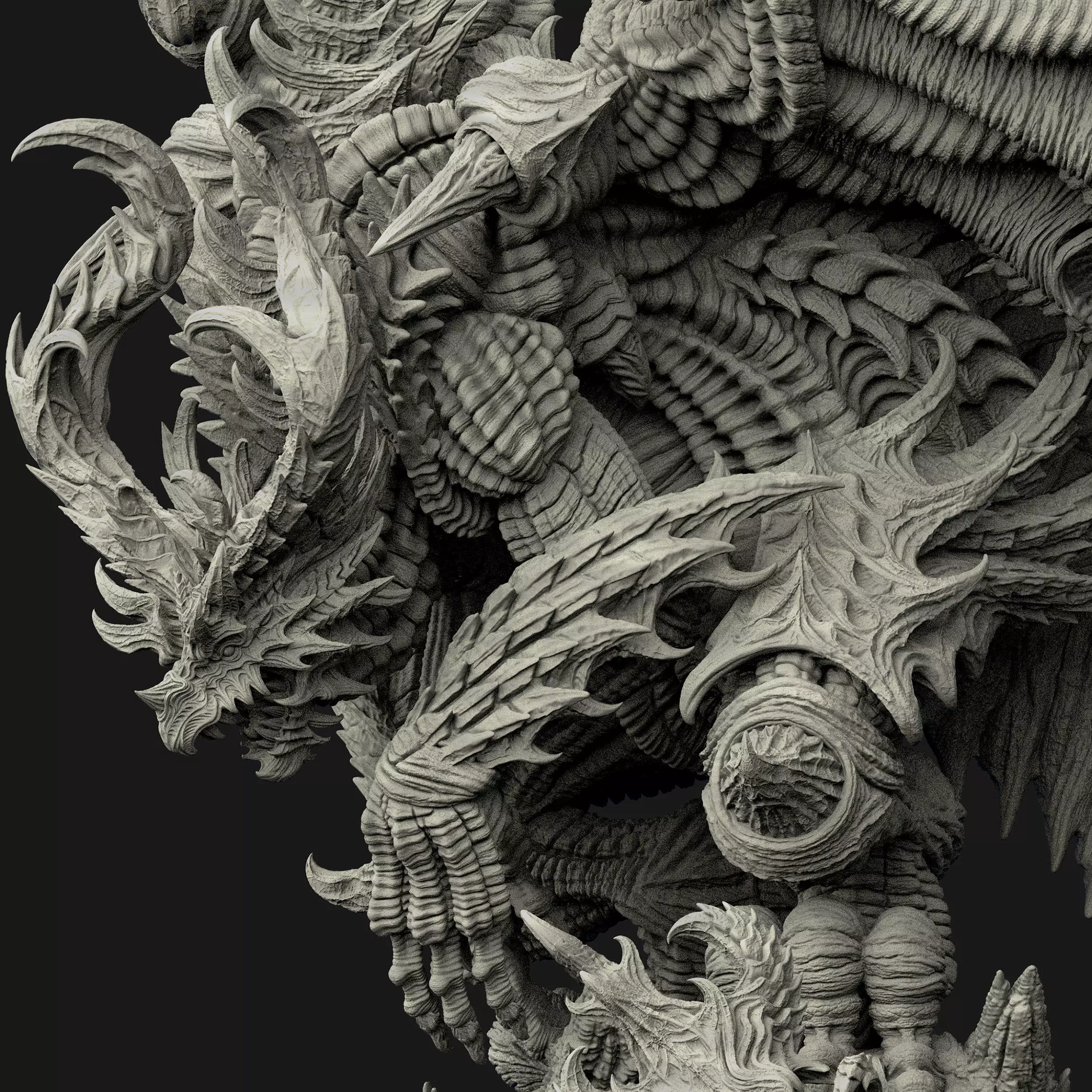 dragon figure game toy 3D assets 3D print model 3D print model_0