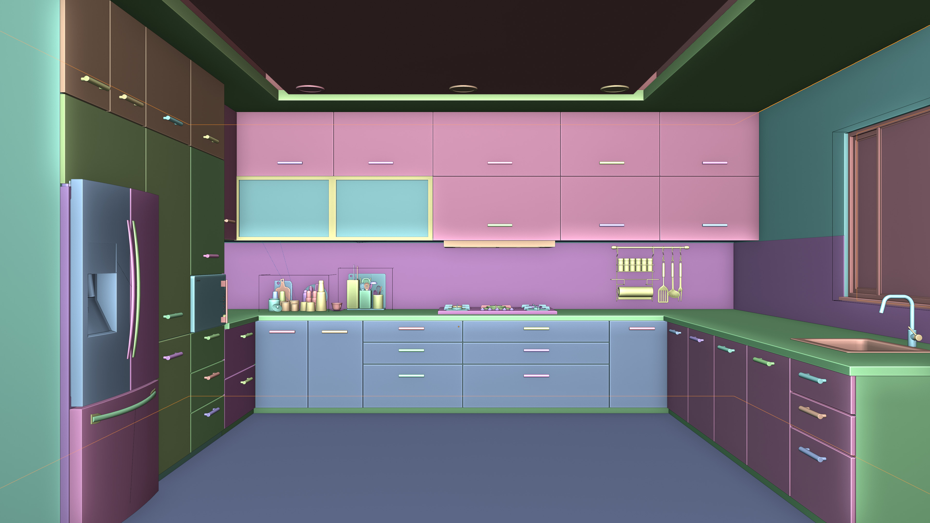 Kitchen 3D Model 3D model_6