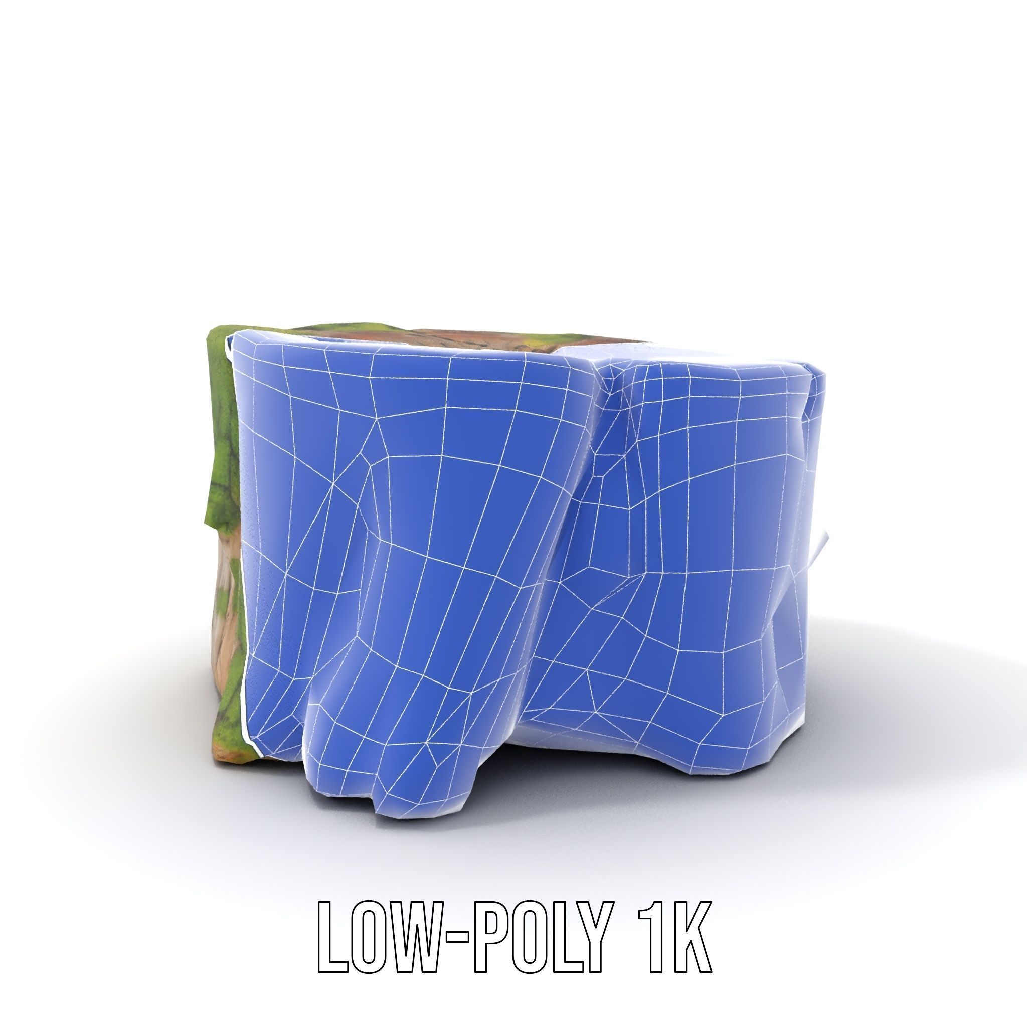 Mossy Tree Stump Model Pack for Nature Scenes Low-poly 3D model_7