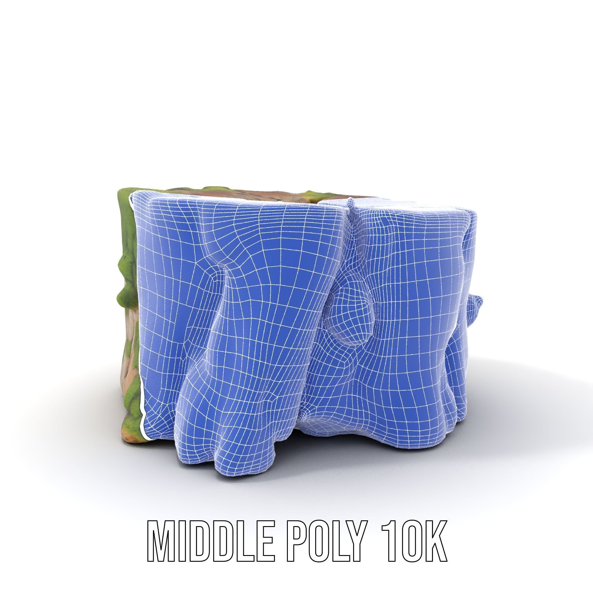 Mossy Tree Stump Model Pack for Nature Scenes Low-poly 3D model_24