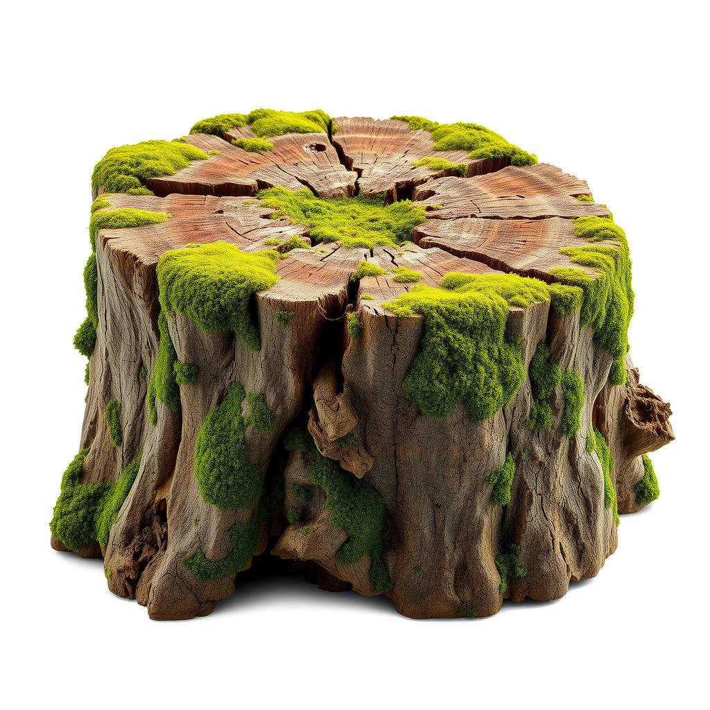 Mossy Tree Stump Model Pack for Nature Scenes Low-poly 3D model_2