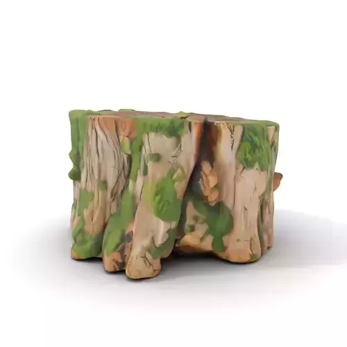 Mossy Tree Stump Model Pack for Nature Scenes Low-poly 3D model