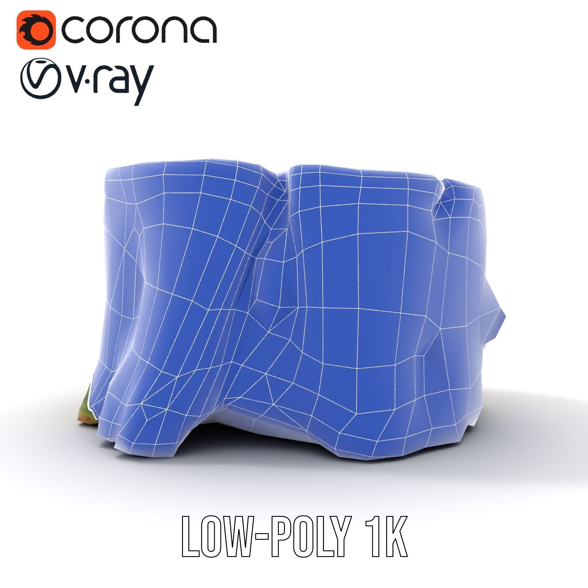 Mossy Tree Stump Model Pack for Nature Scenes Low-poly 3D model_22