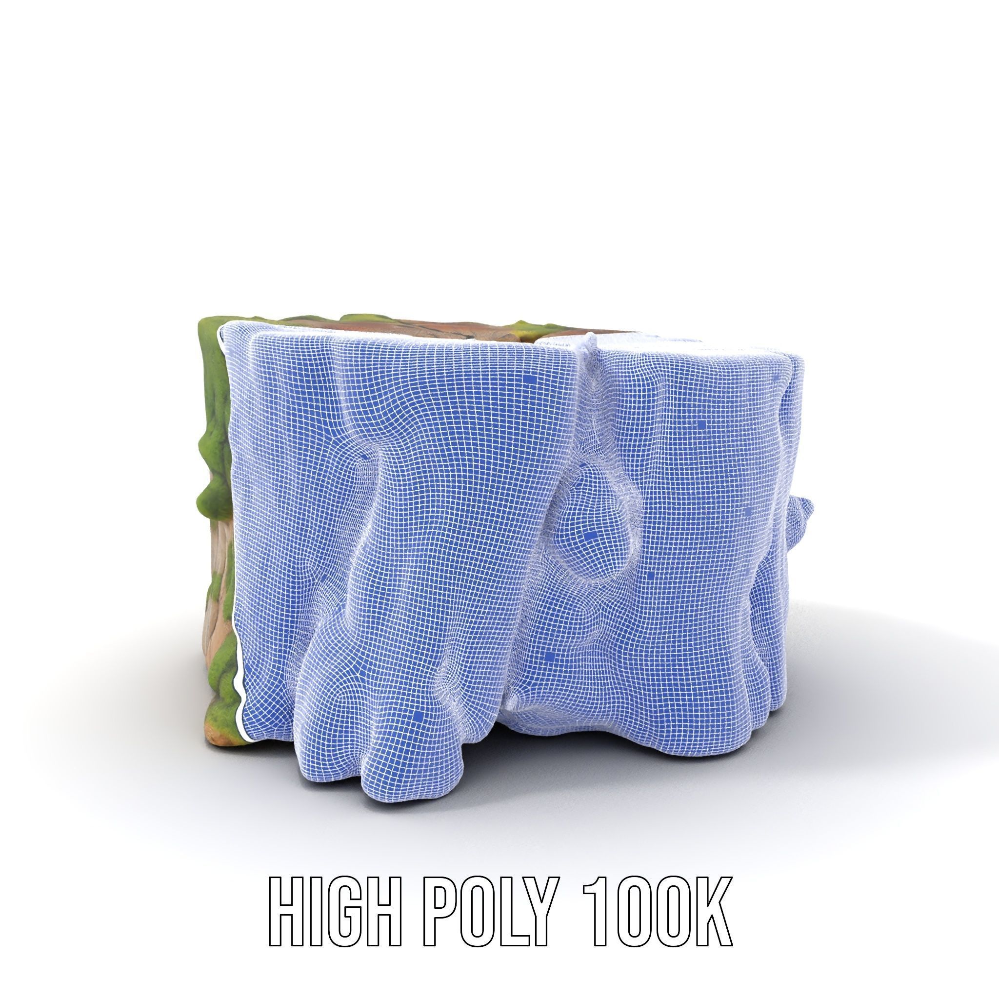 Mossy Tree Stump Model Pack for Nature Scenes Low-poly 3D model_4