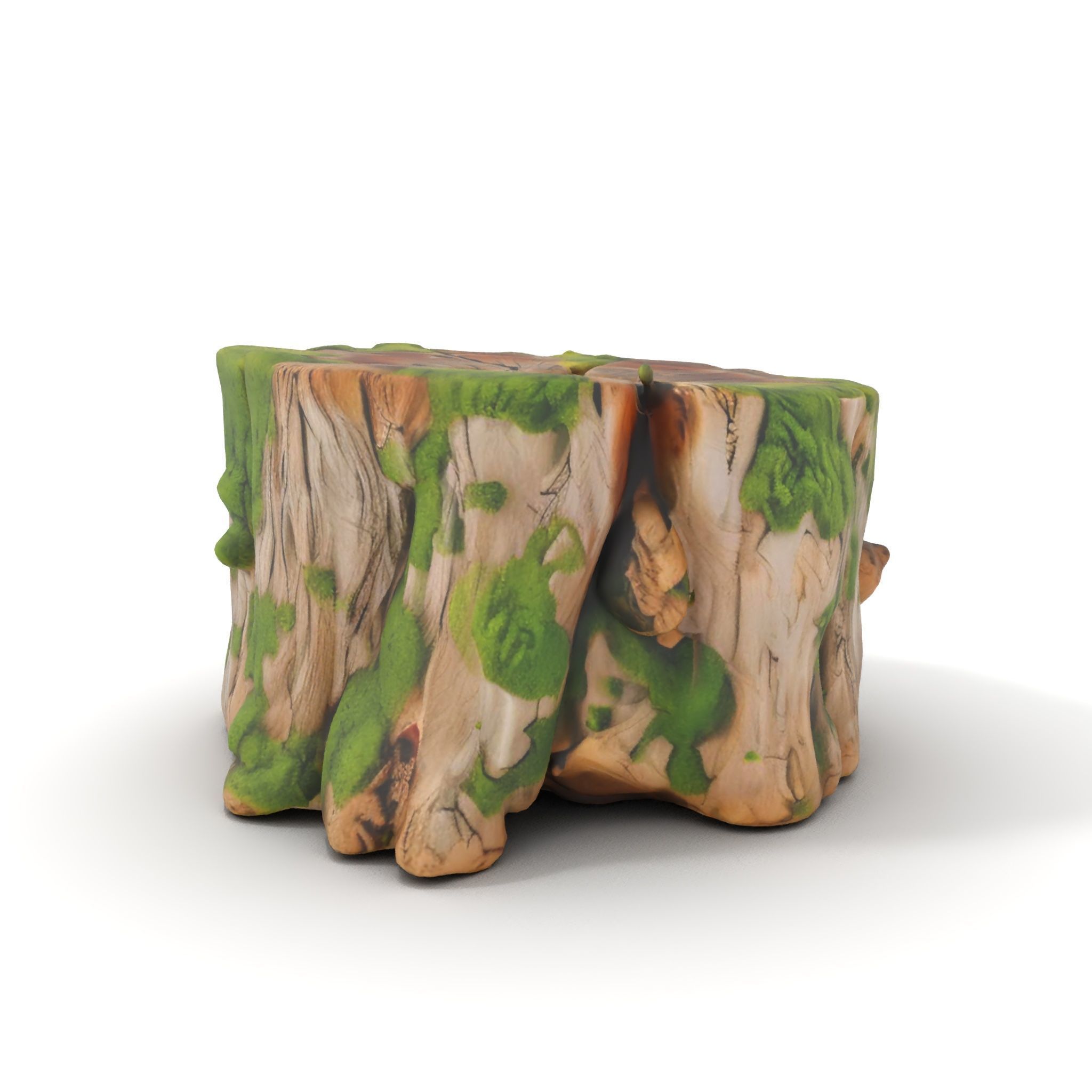 Mossy Tree Stump Model Pack for Nature Scenes Low-poly 3D model_5