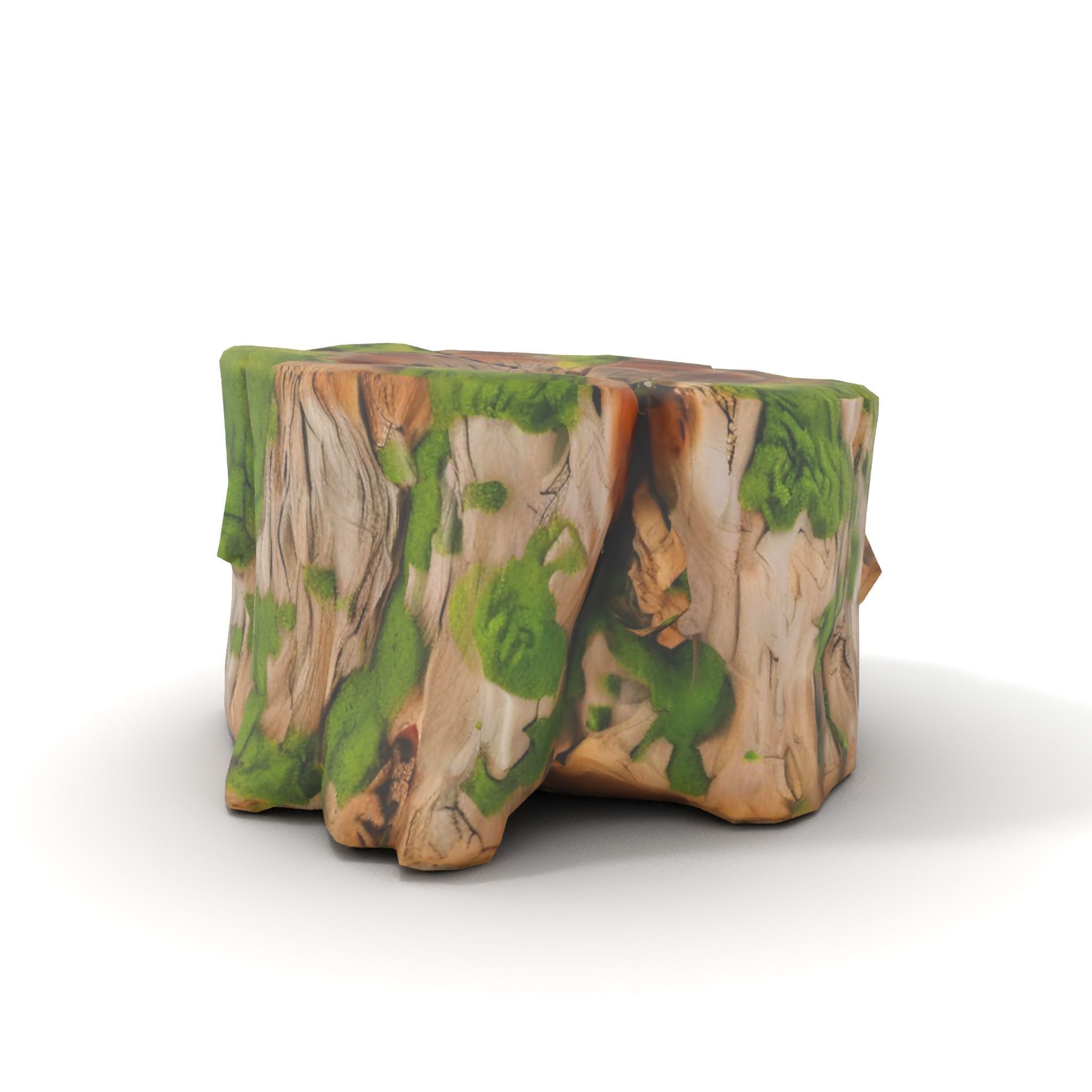 Mossy Tree Stump Model Pack for Nature Scenes Low-poly 3D model_19