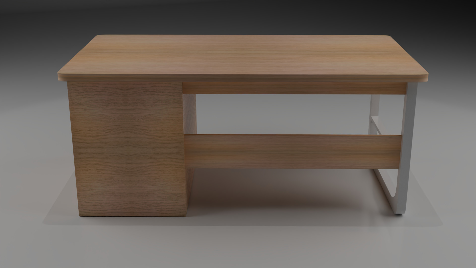 Minimalist Desk Low-poly 3D model_3