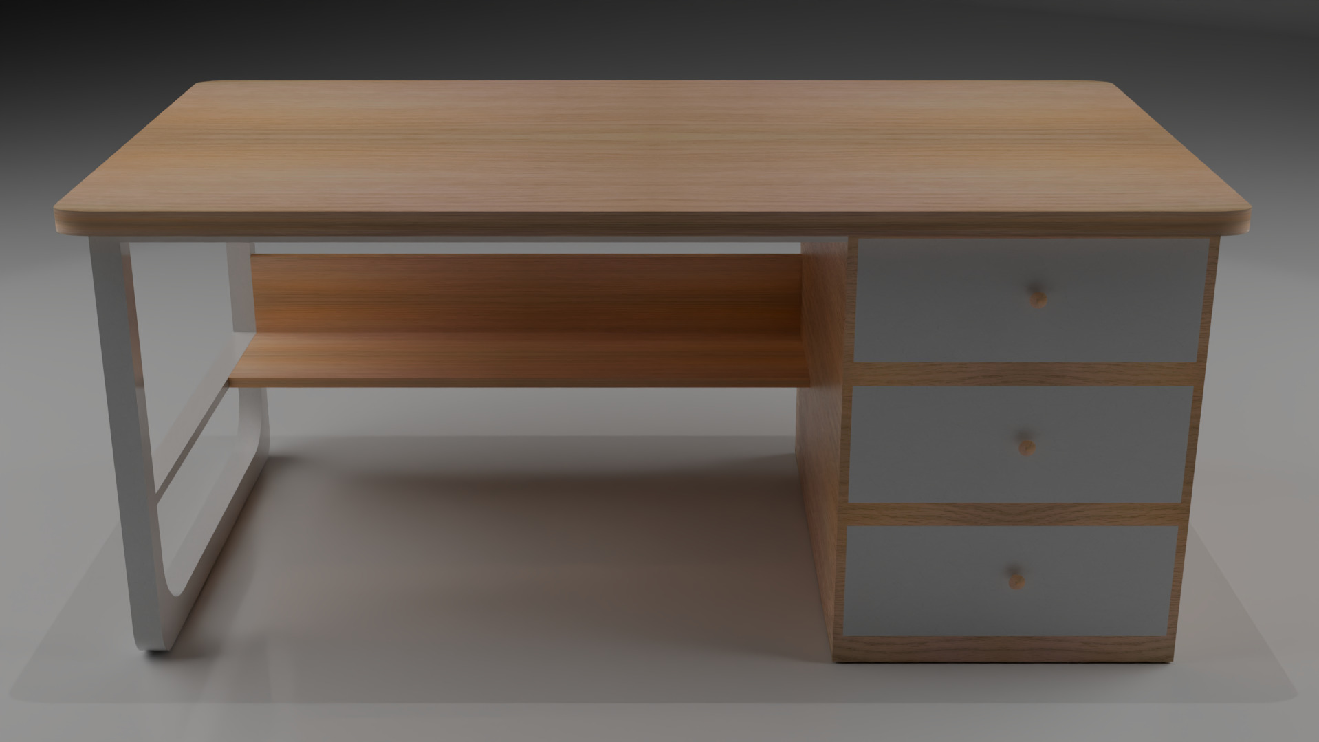 Minimalist Desk Low-poly 3D model_1