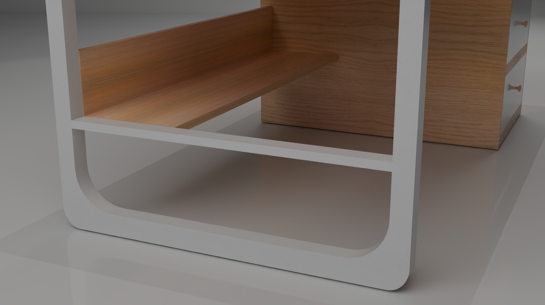 Minimalist Desk Low-poly 3D model_4