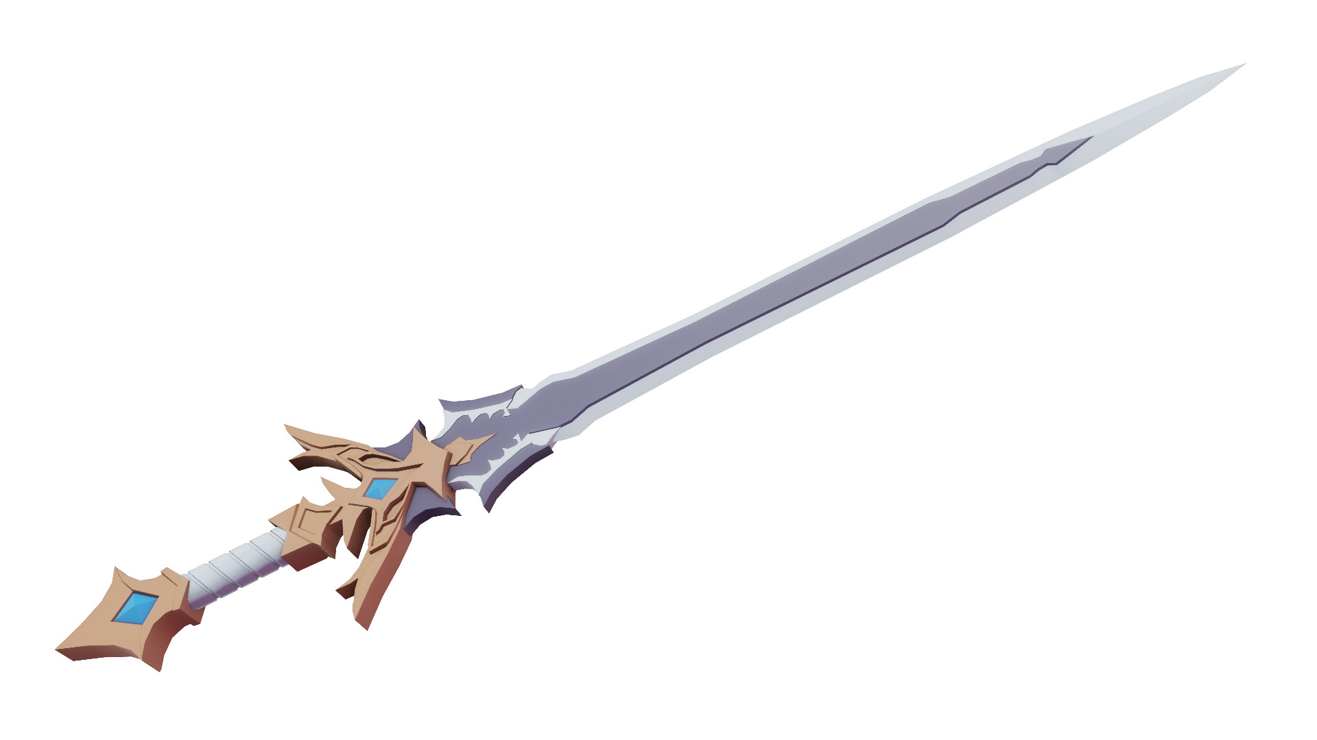 Low Poly Fantasy Sword Pack 25x Low-poly 3D model_9