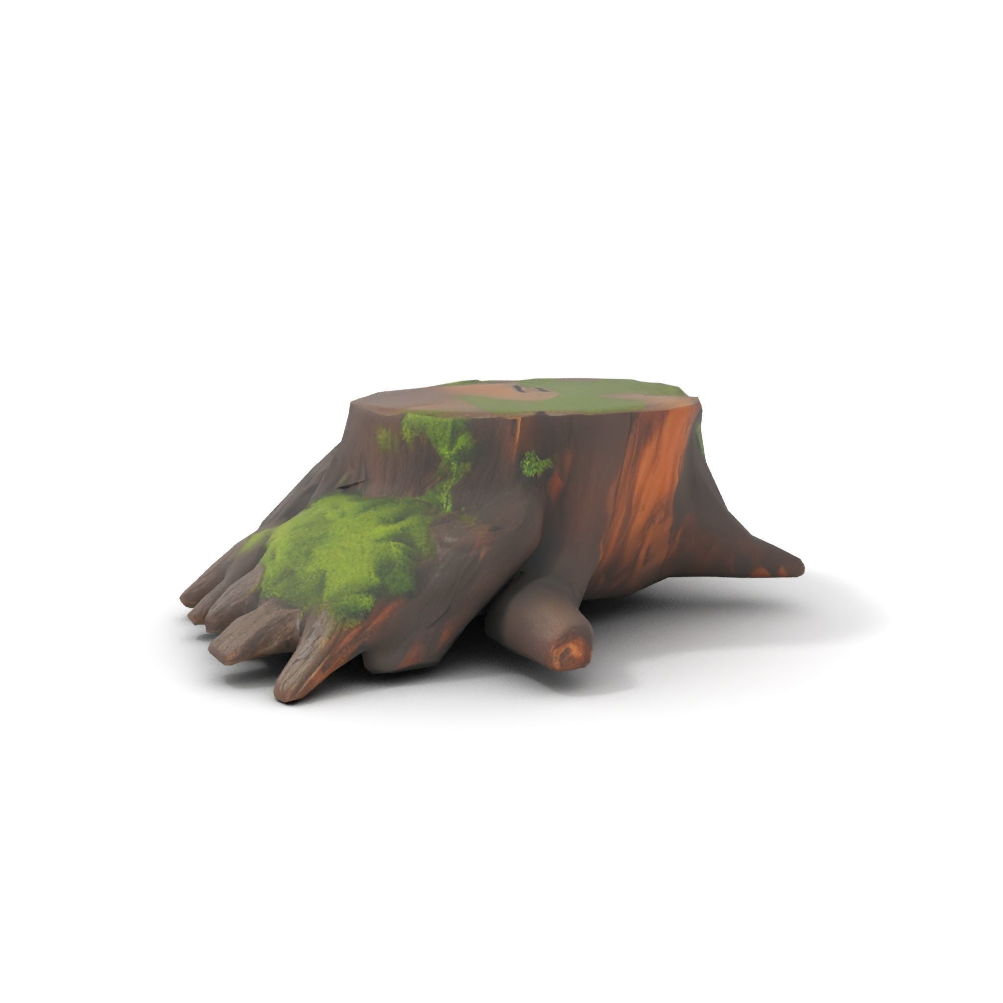 Mossy Tree Stump Model Pack for Realistic Environments Low-poly 3D model_12