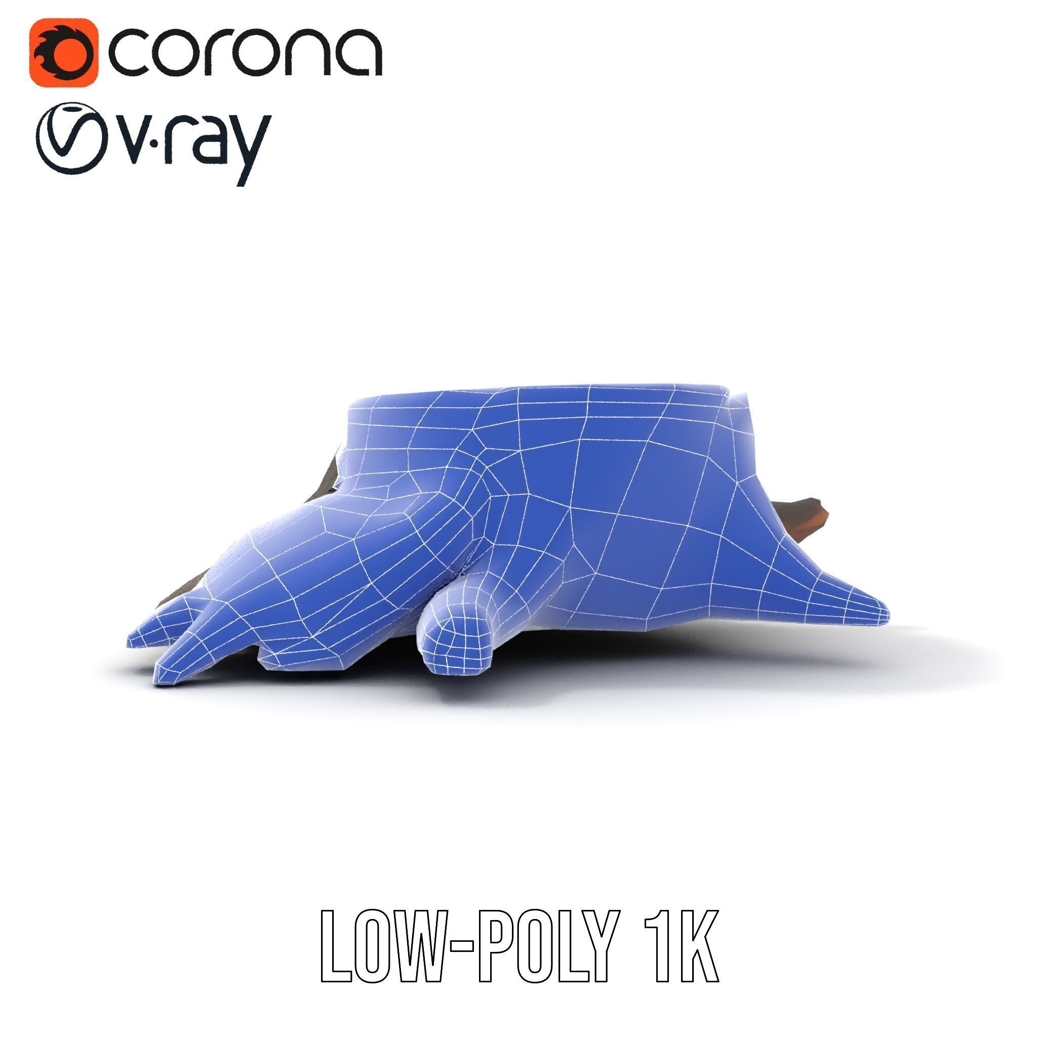 Mossy Tree Stump Model Pack for Realistic Environments Low-poly 3D model_25