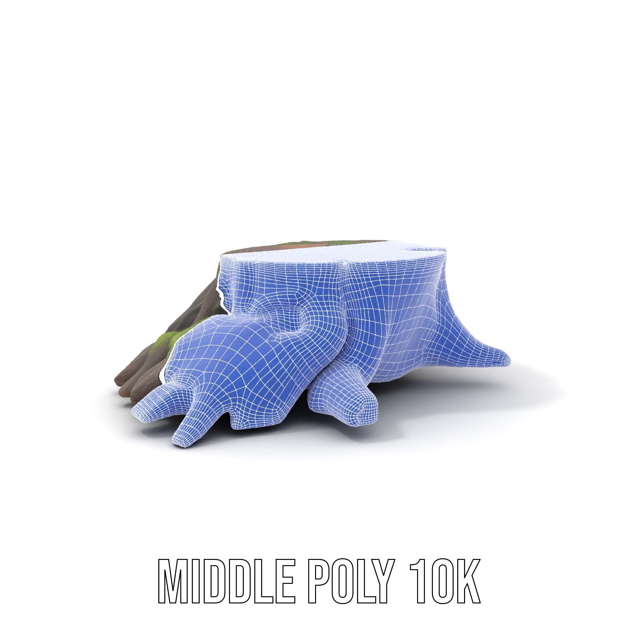 Mossy Tree Stump Model Pack for Realistic Environments Low-poly 3D model_21