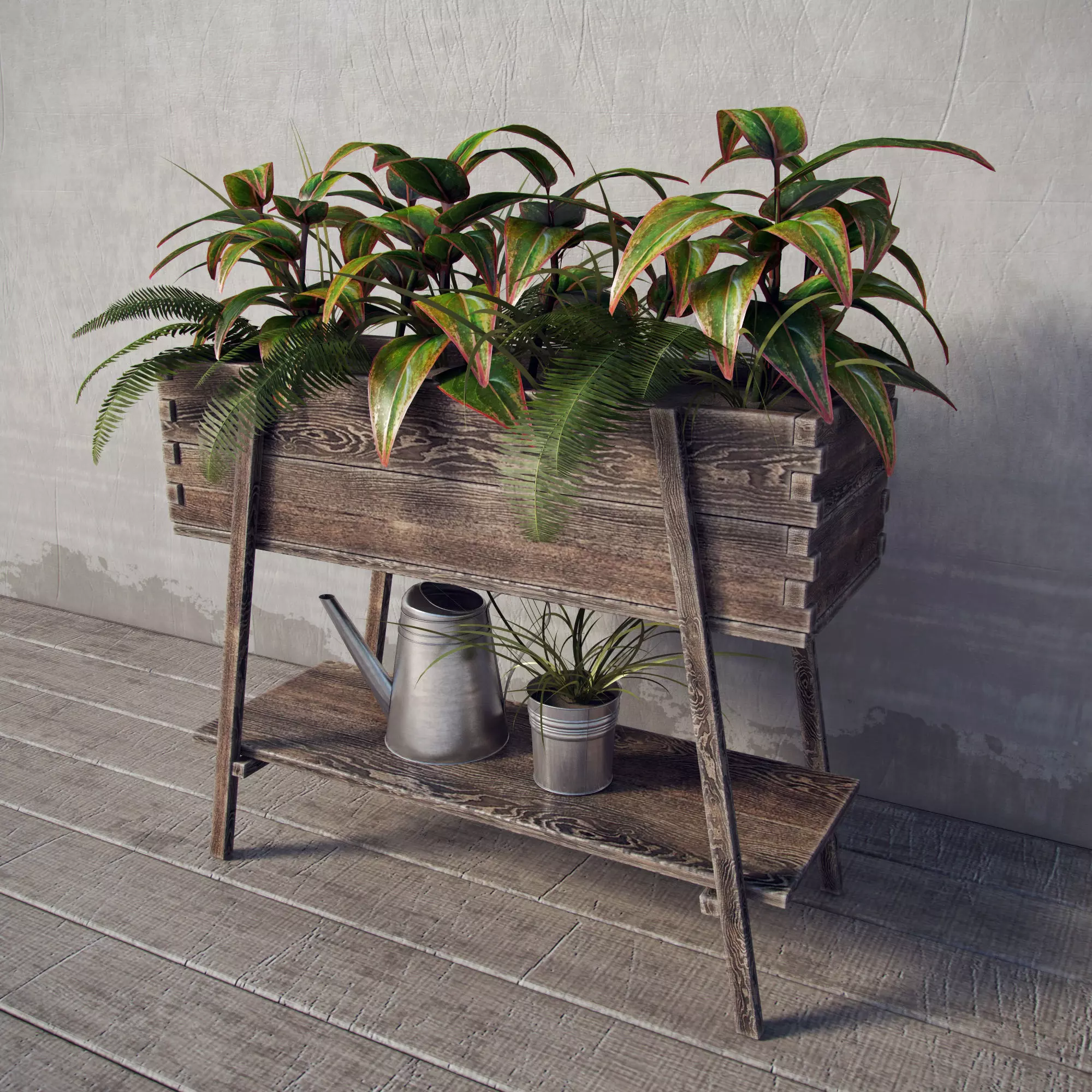 Terrace plants 3D model