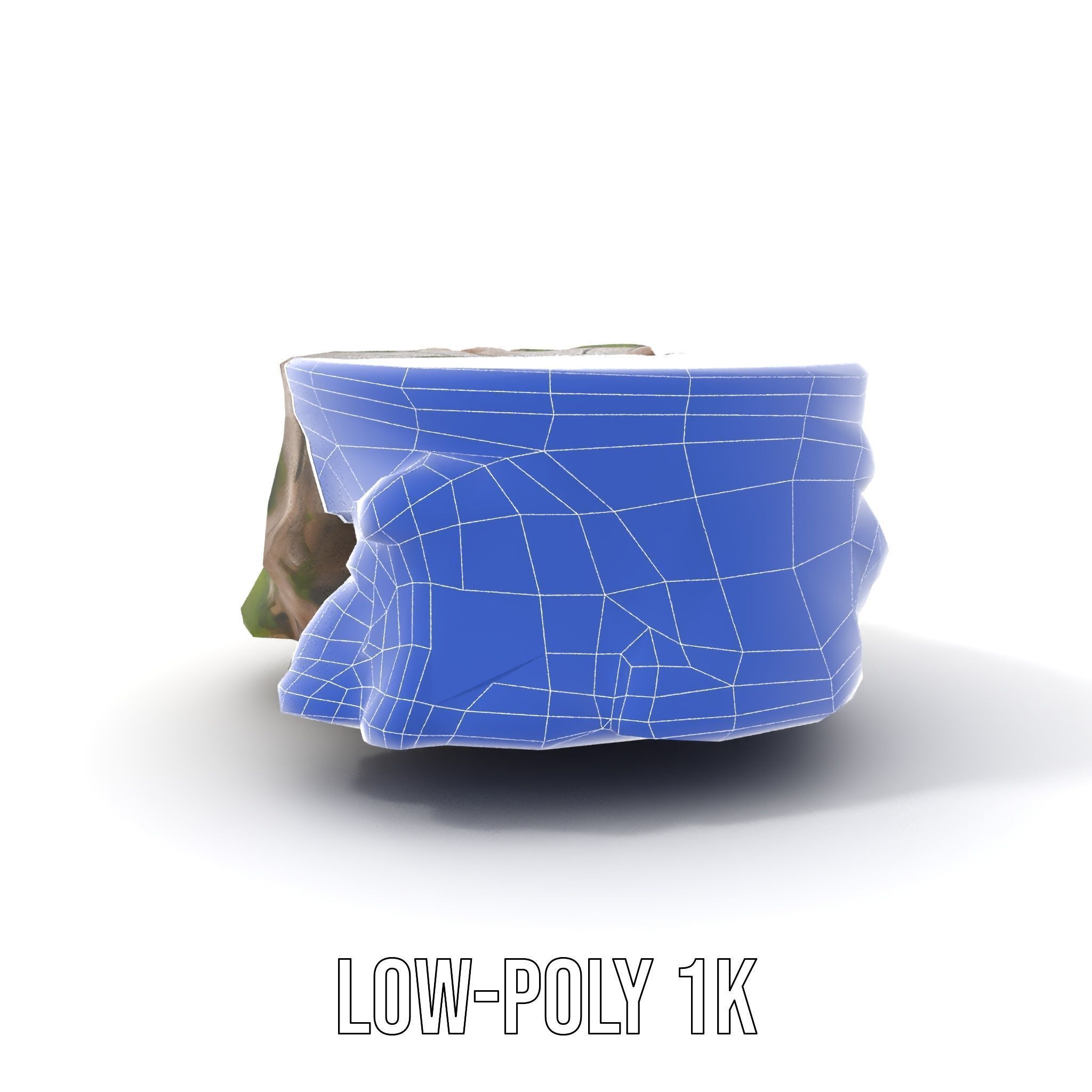 Tree Stump with Moss Model Pack Low-poly 3D model_16