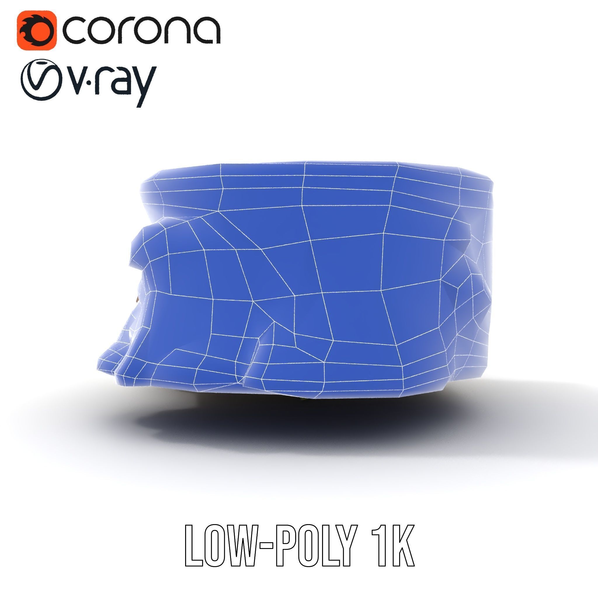 Tree Stump with Moss Model Pack Low-poly 3D model_19