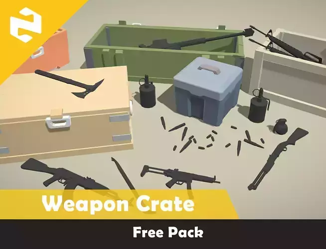 Free Pack - Weapon Crate Free low-poly 3D model
