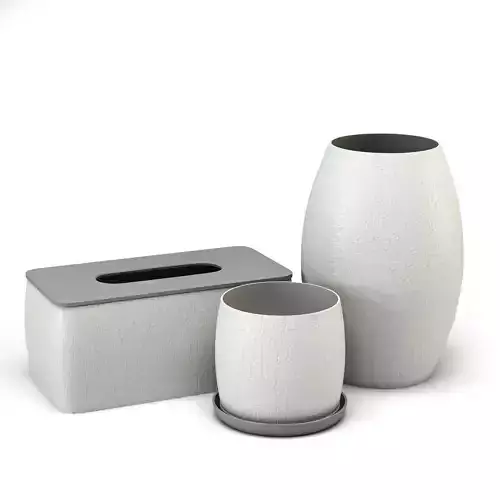 Decorative Set with bark texture