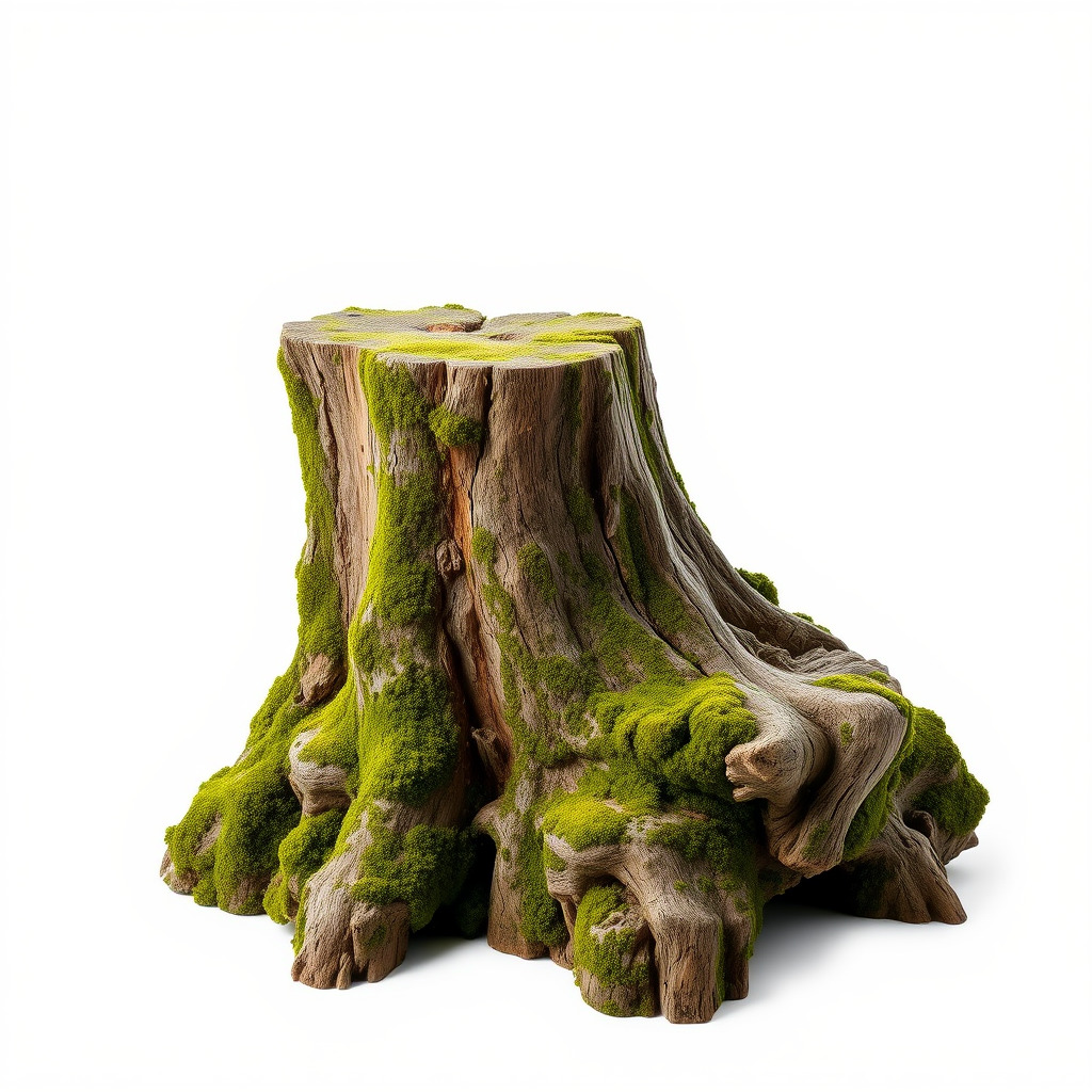 Realistic Tree Stump with Moss Model Pack Low-poly 3D model_2