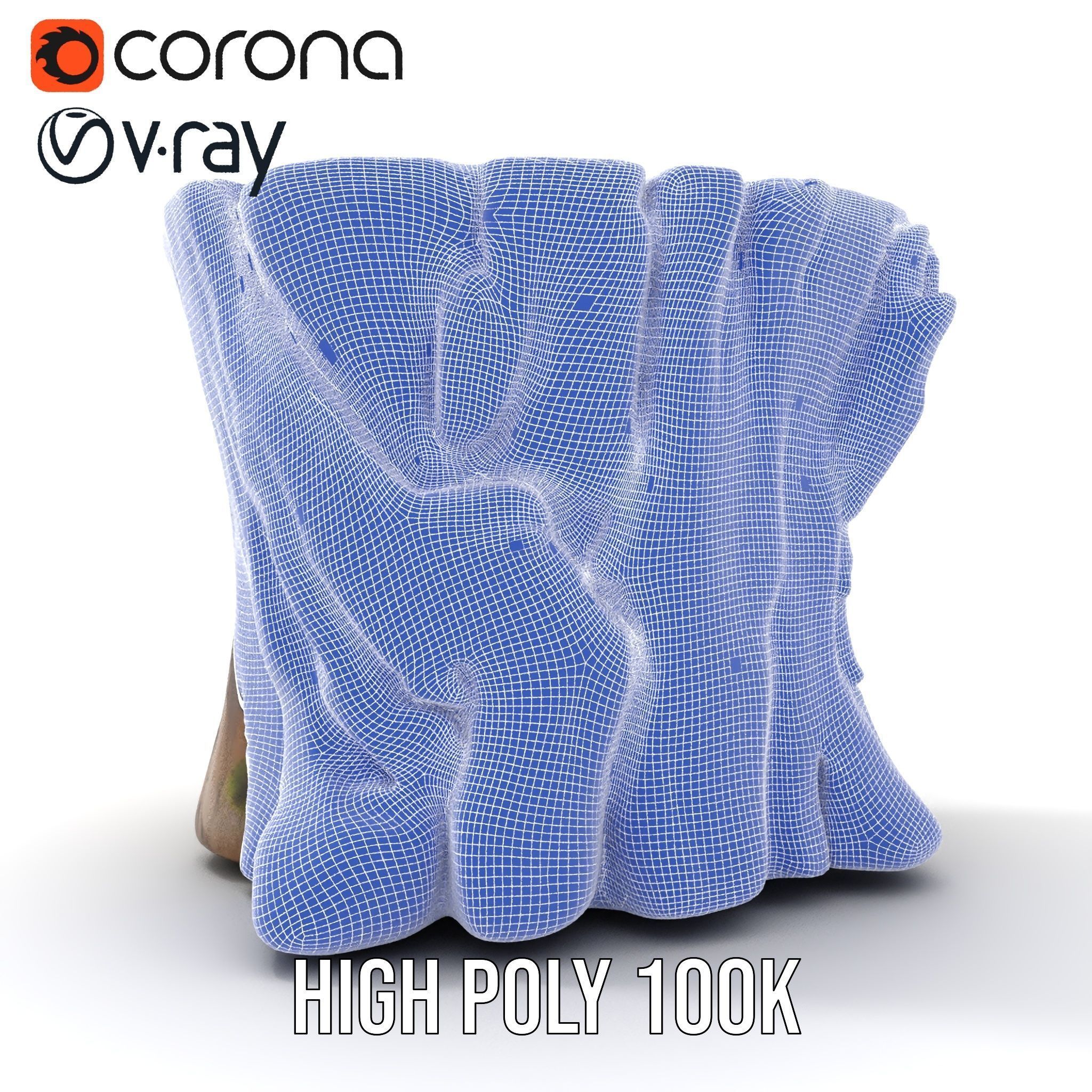 Wooden Tree Stump with Moss Model Pack Low-poly 3D model_33