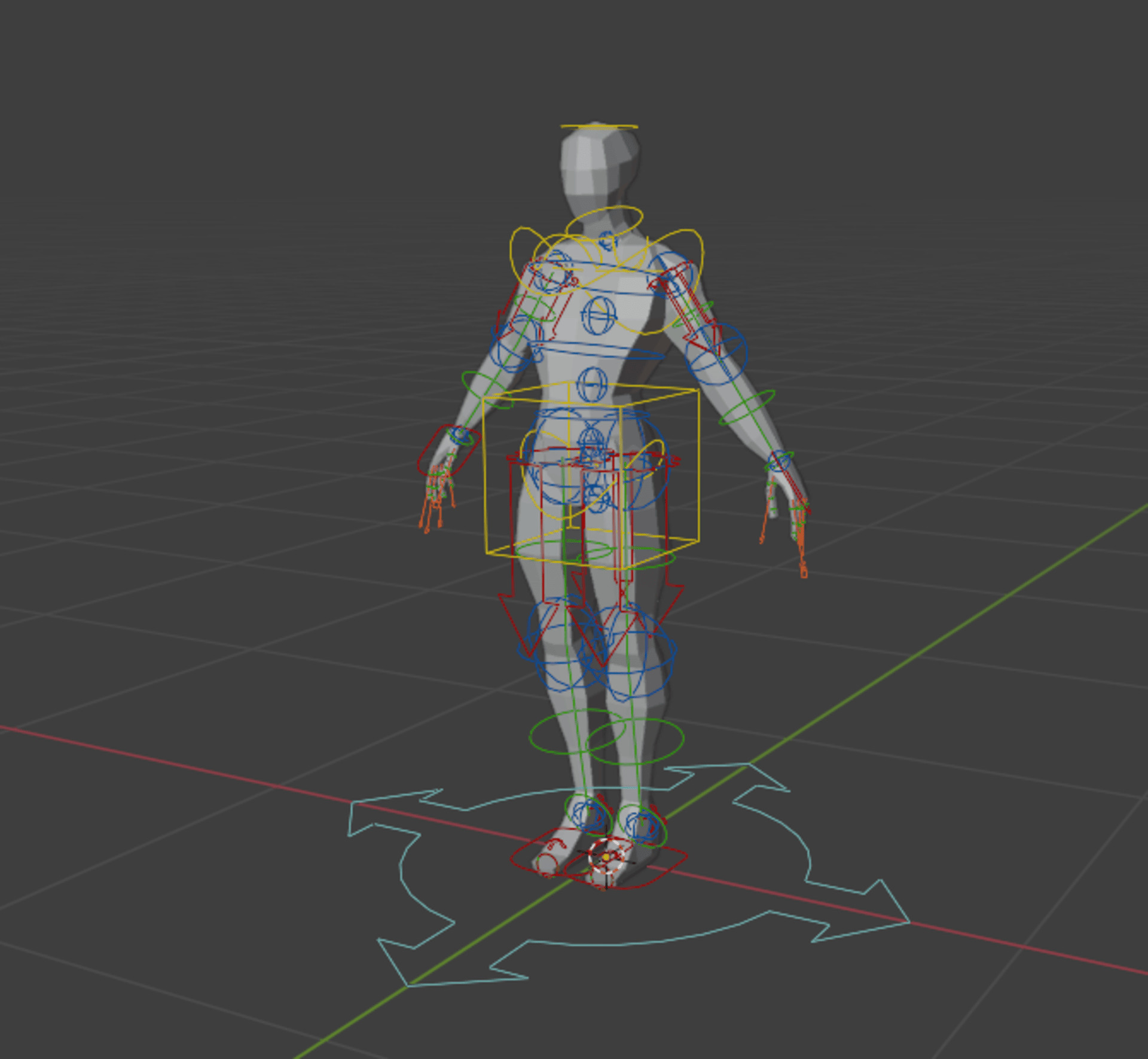 LowPoly Humanoid GameReady Rig Low-poly 3D model_2