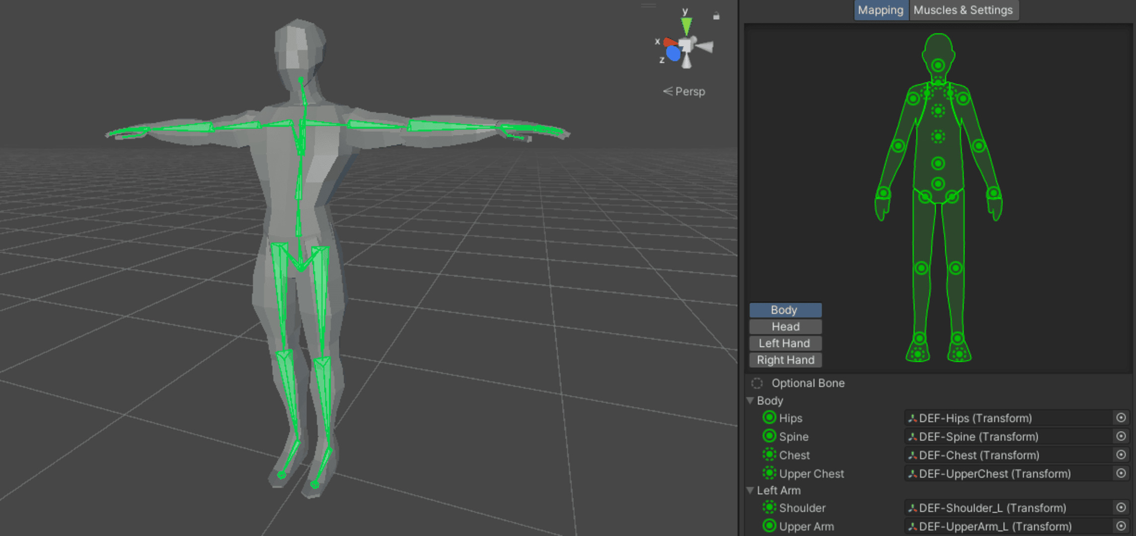 LowPoly Humanoid GameReady Rig Low-poly 3D model_5