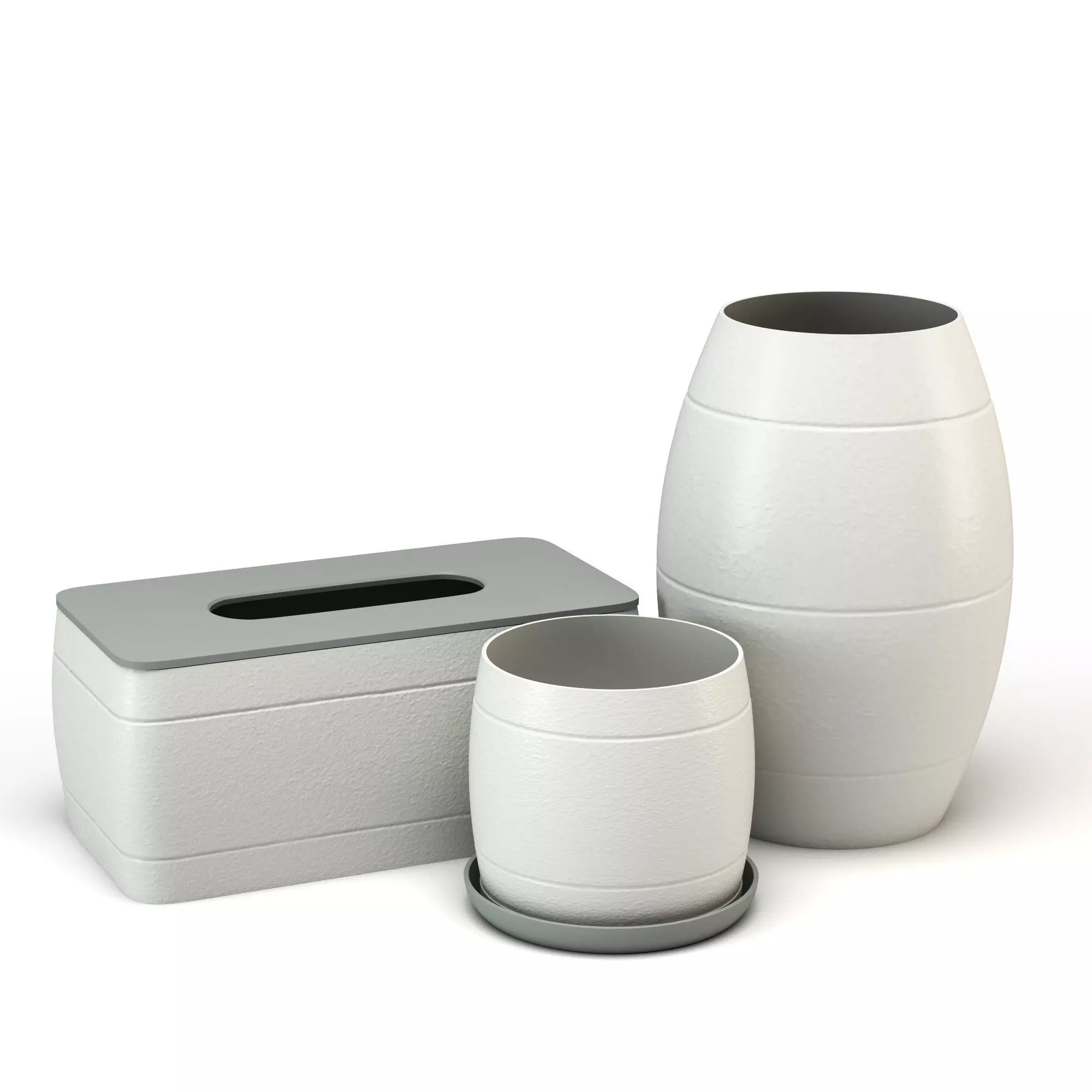 Decorative Set with plaster texture 3D print model_0