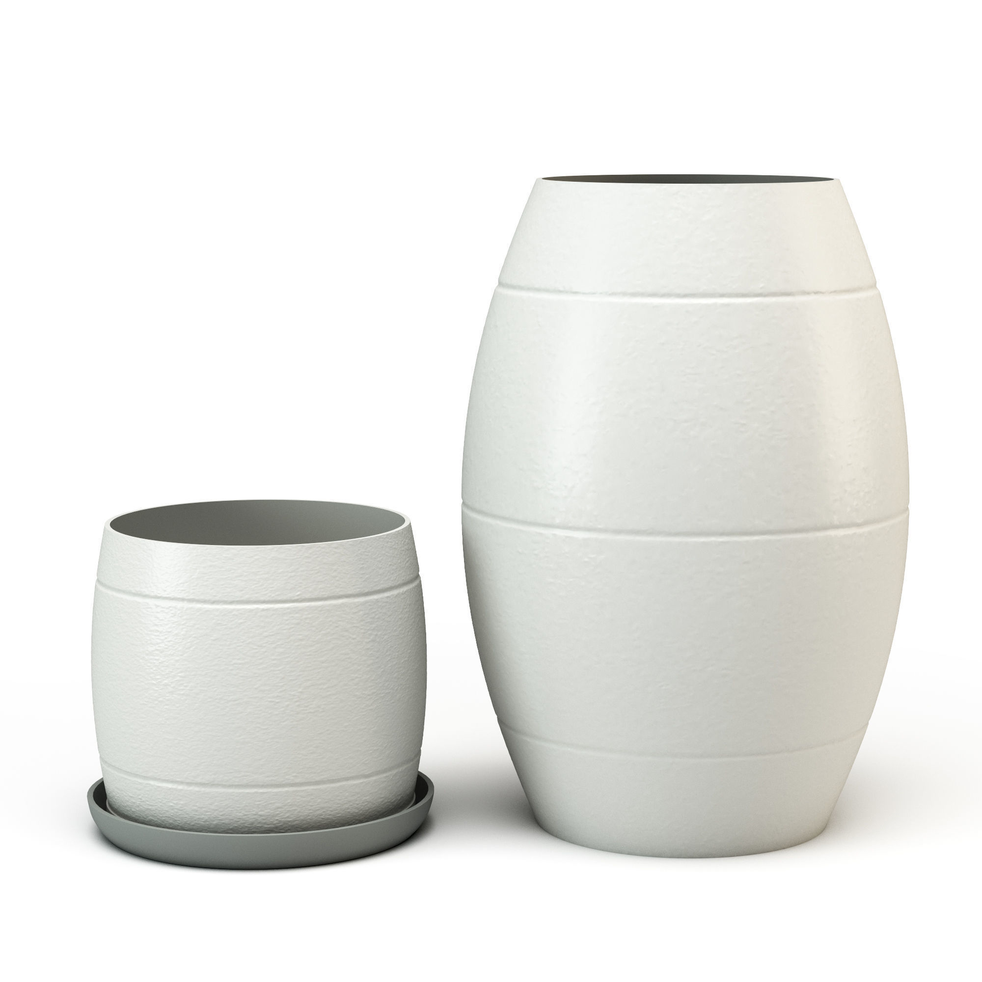 Decorative Set with plaster texture 3D print model_1